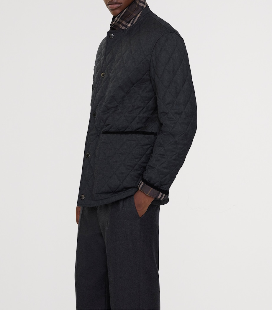 Wool Quilted Barn Jacket CHARCOAL Image 3