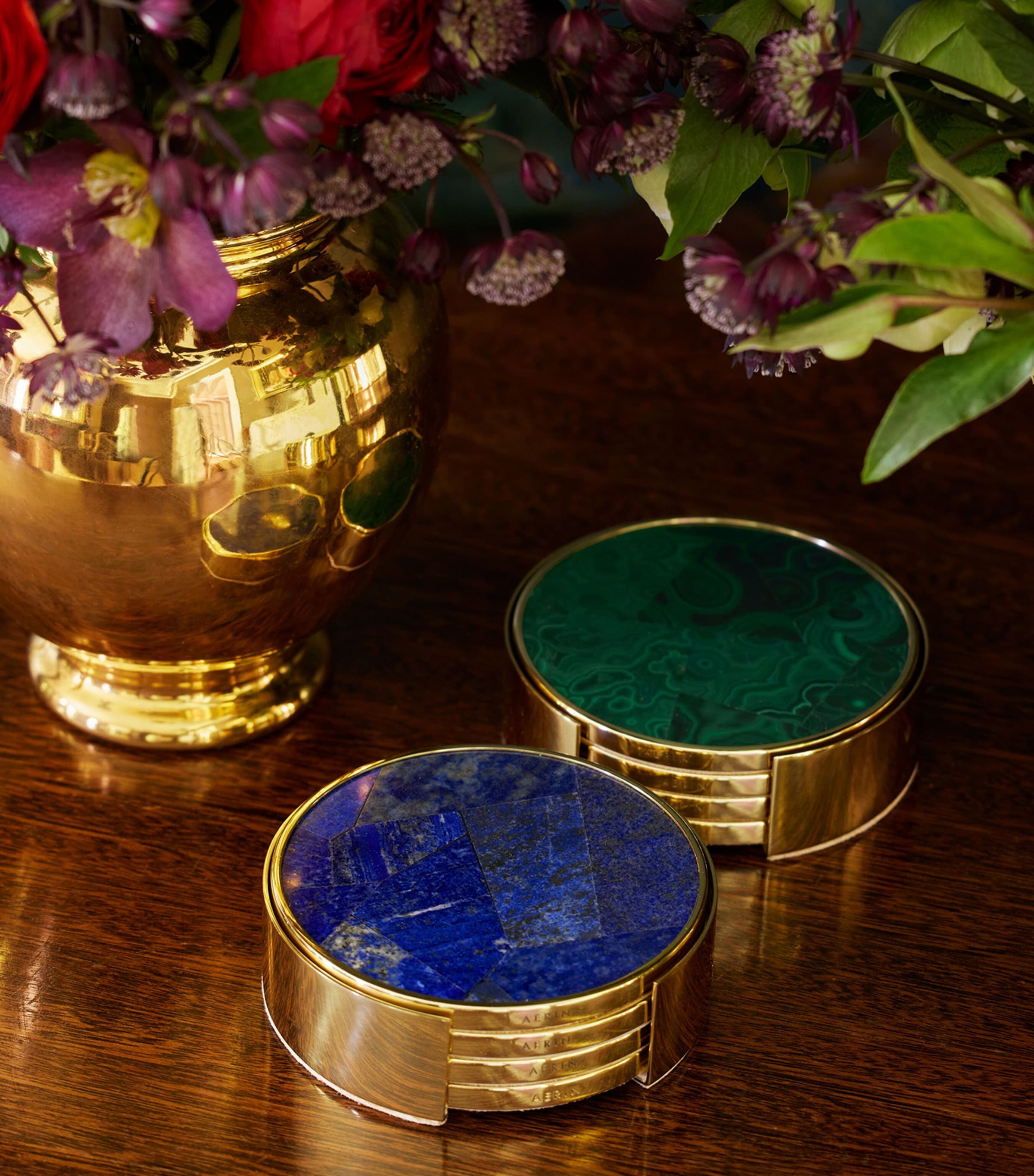 Set of 4 Lucas Mosaic Coasters MALACHITE Image 4