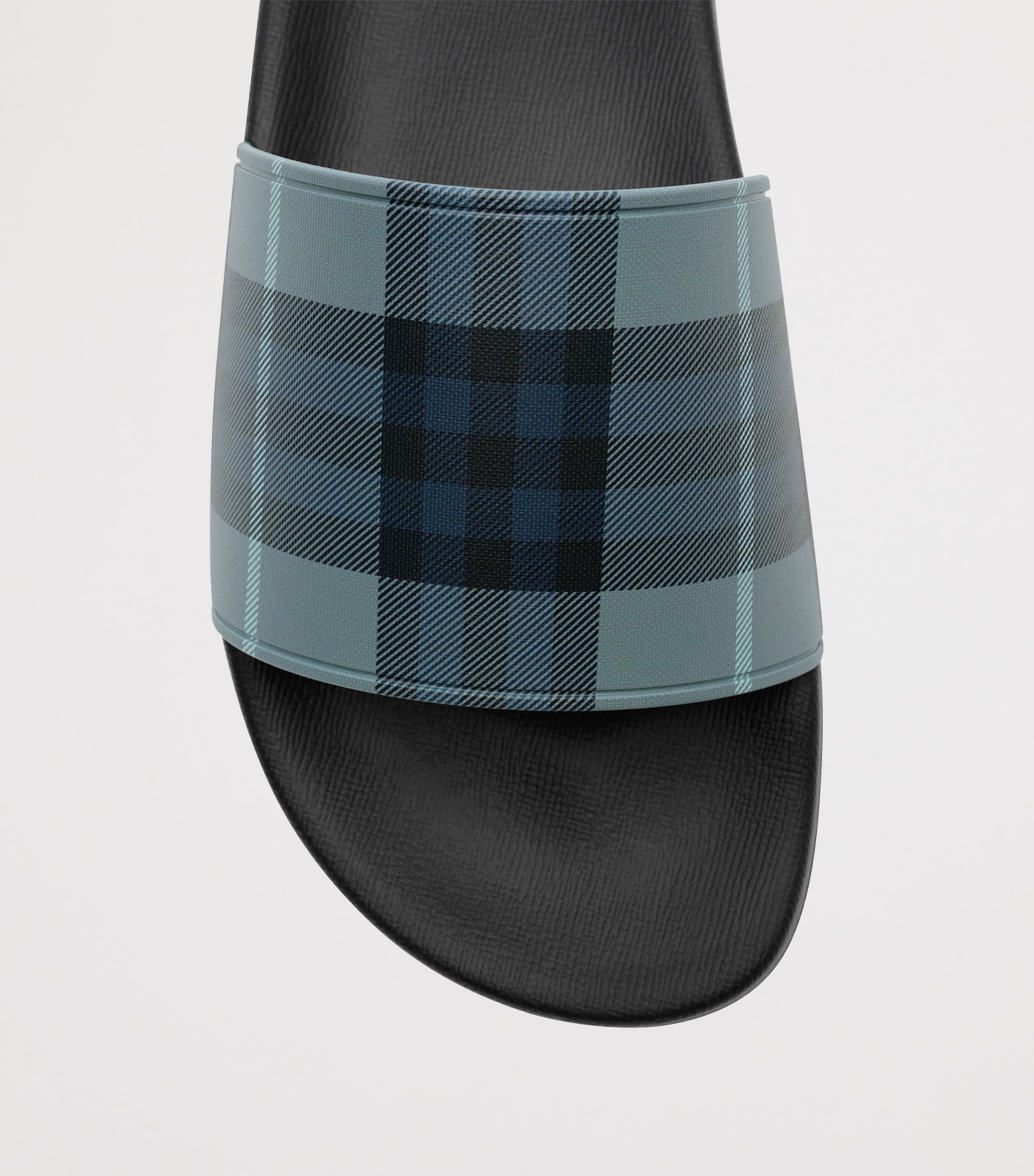 Burberry Check Slides Arctic Blue Ip Check Image 6