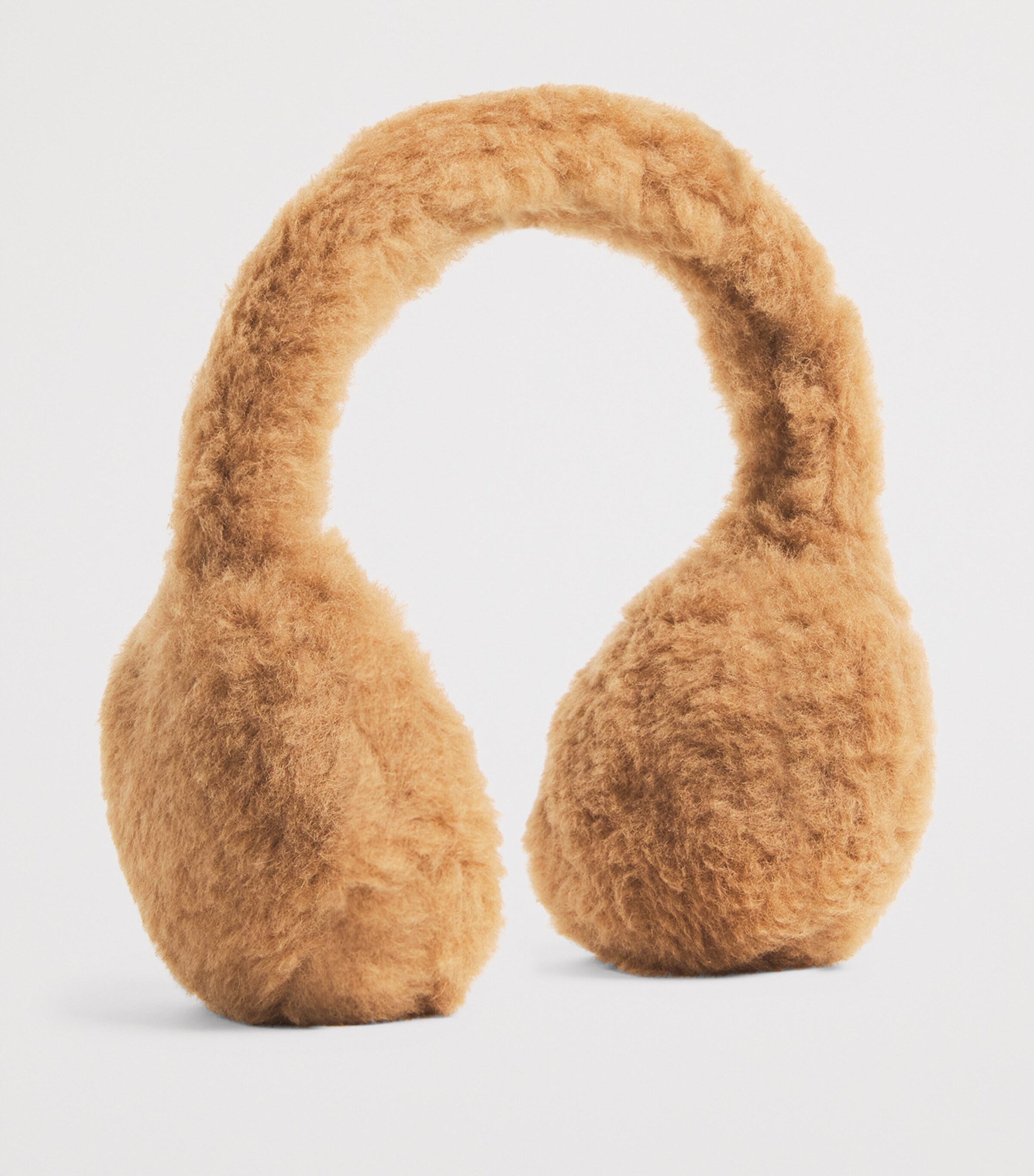 Wool-Silk Earmuffs CAMEL Image 2
