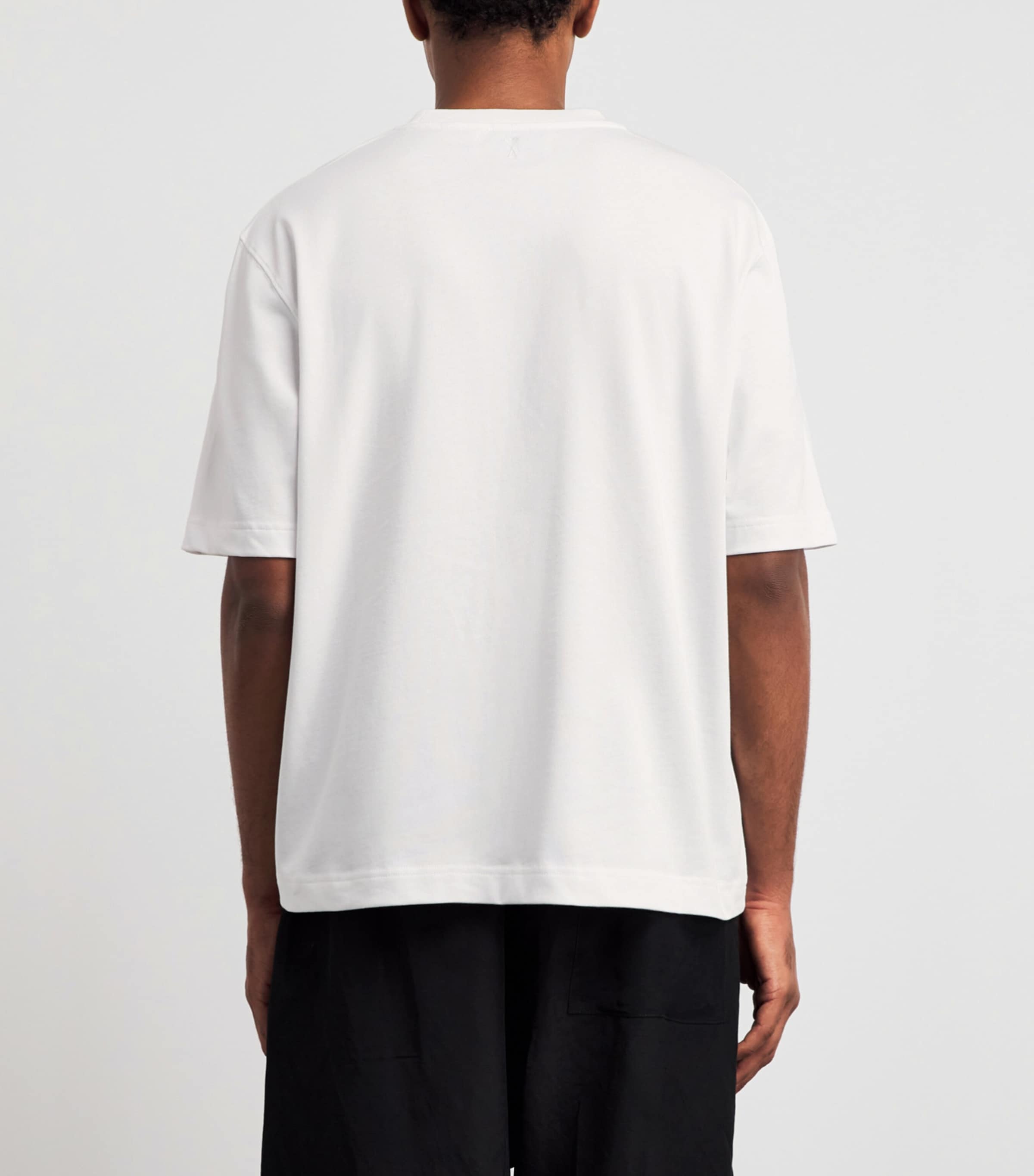 AMI Paris Mens Cotton Post It T-Shirt Blanc Image 5