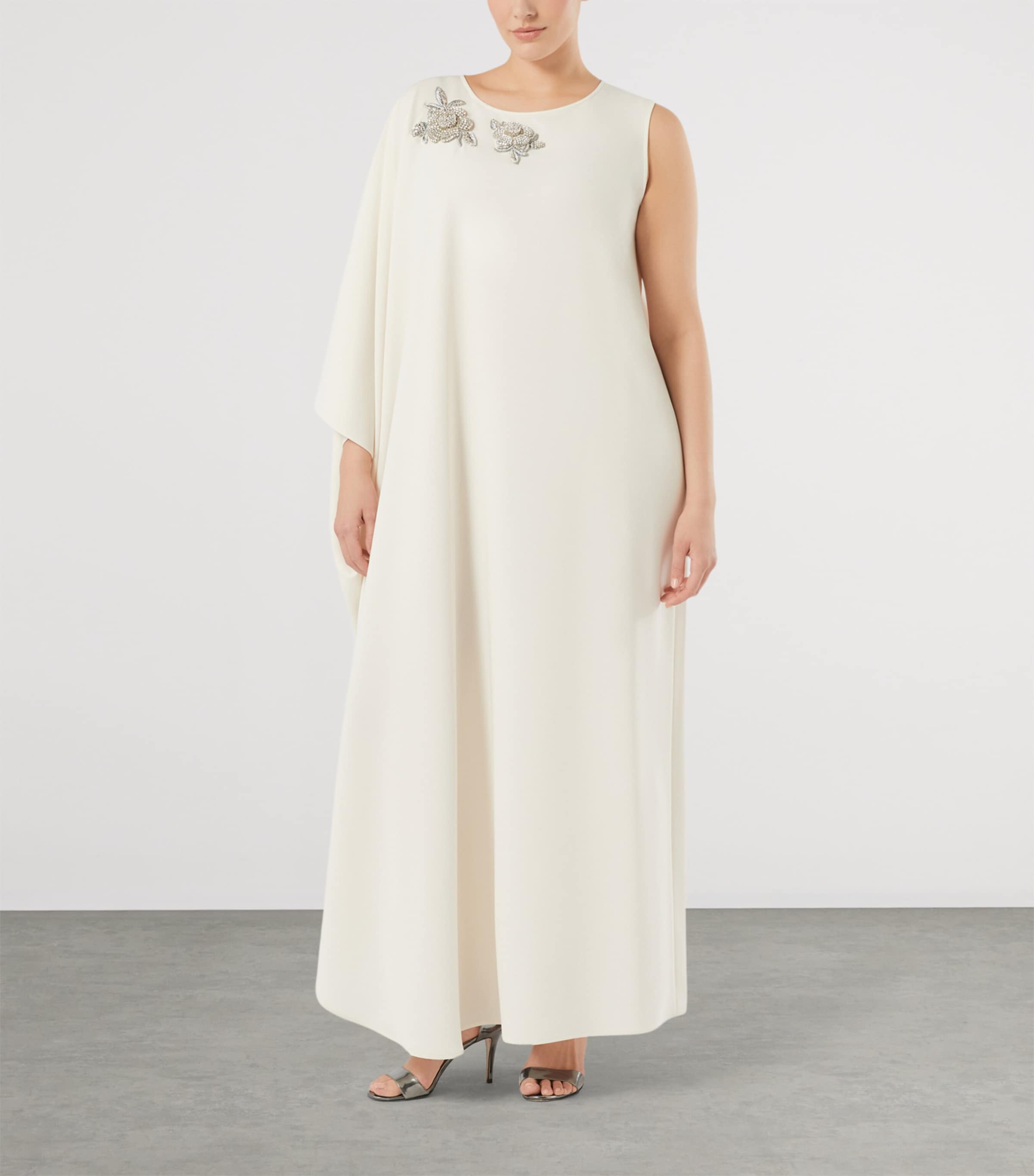 Marina Rinaldi Womens Embellished Maxi Dress Ivory Image 2