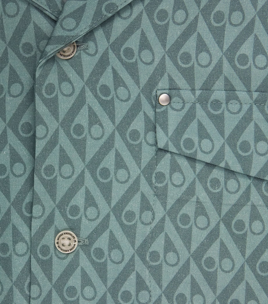 Moose Knuckles Mens Monogram Button-Up Shirt Dusty Jade Image 5