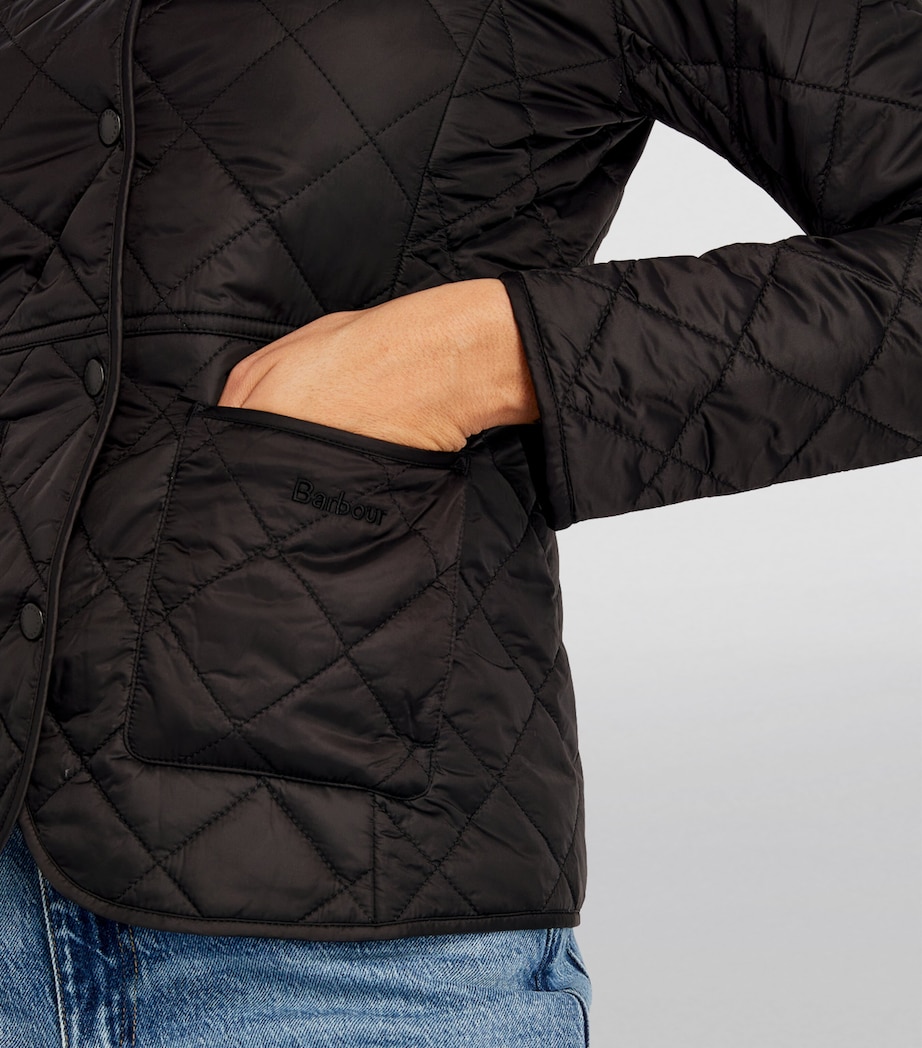 Barbour Womens Quilted Deveron Jacket Black Olive Image 6
