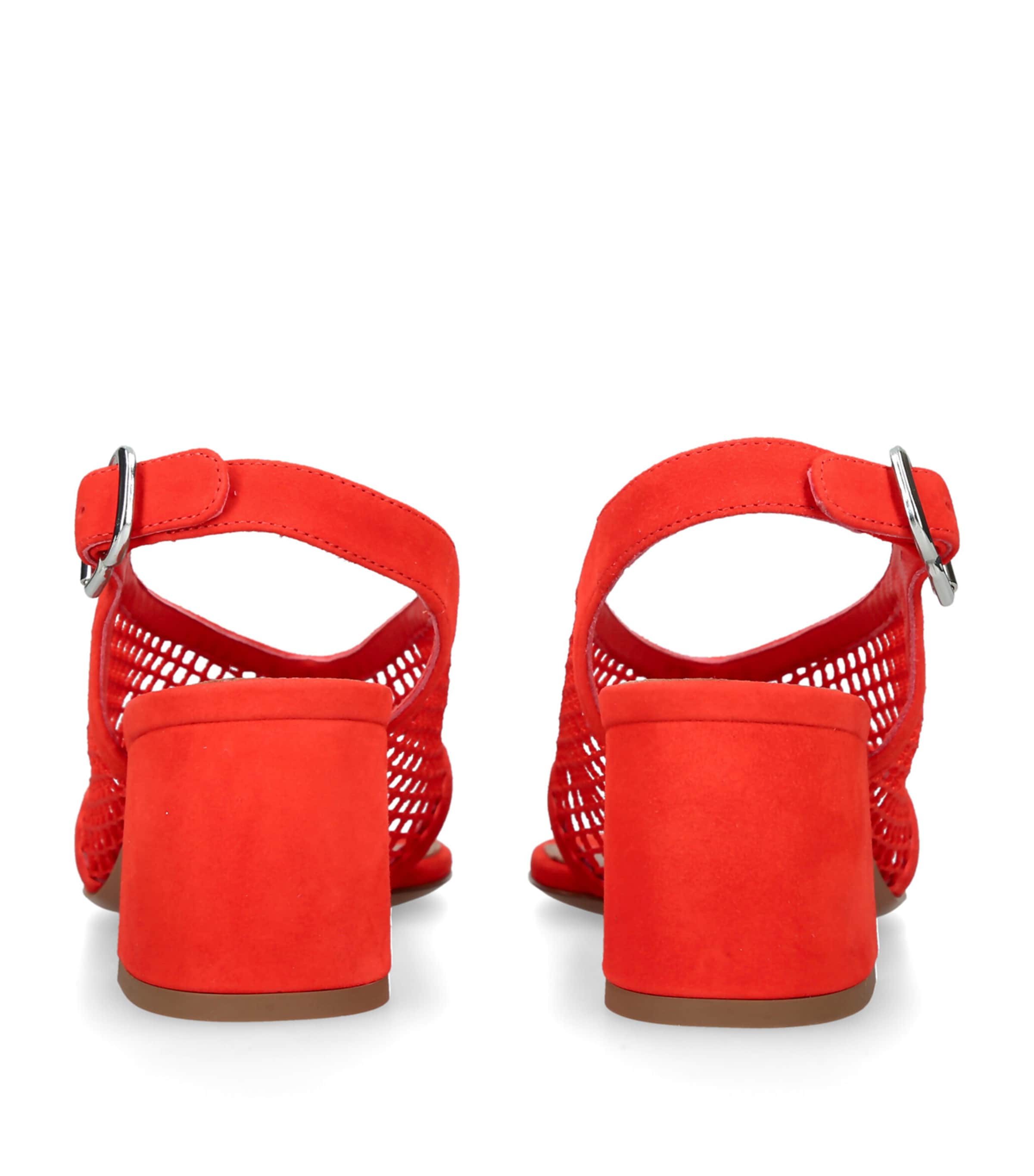 Alaïa Patent Leather Fishnet Sandals 55 Orange Image 2