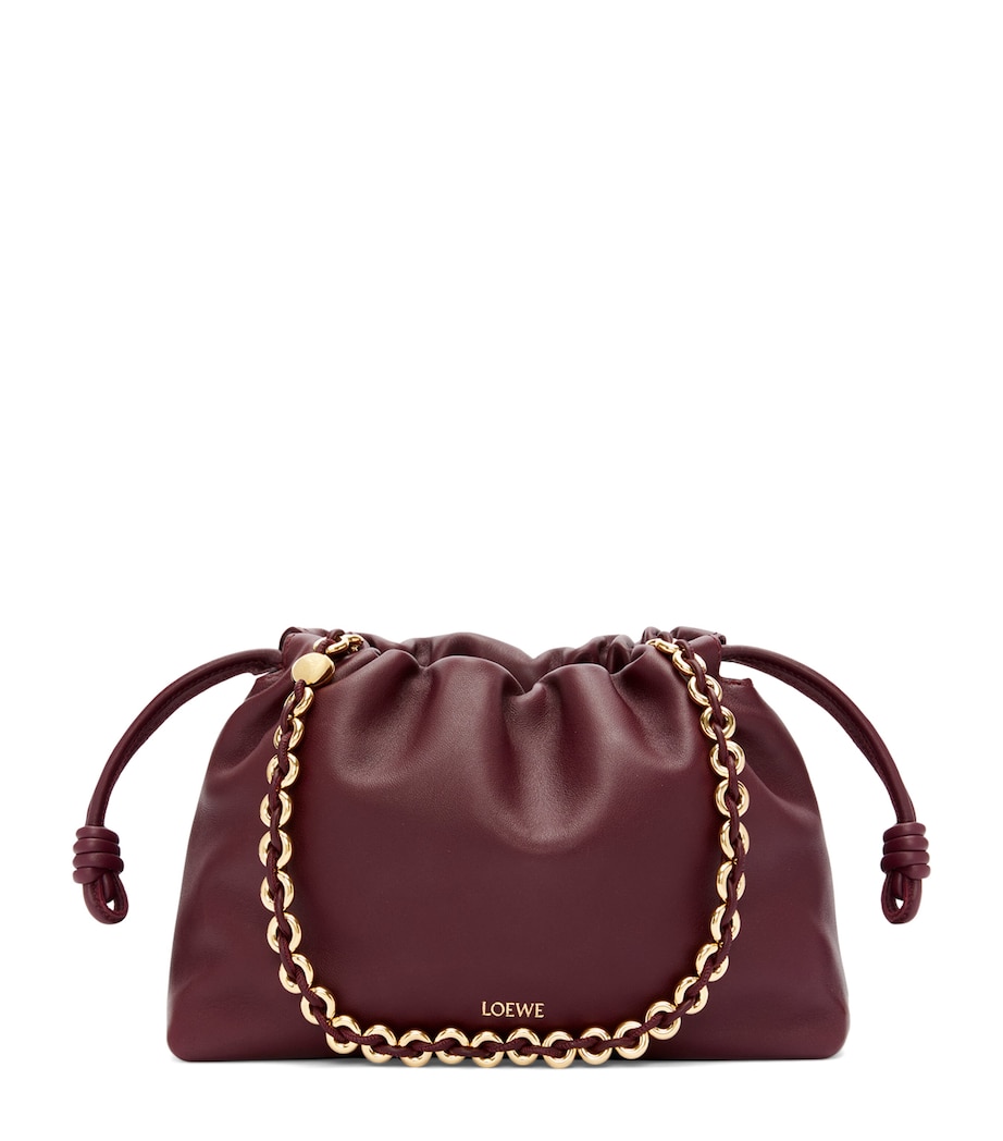 LOEWE Leather Flamenco Purse Dark Burgundy Image 1