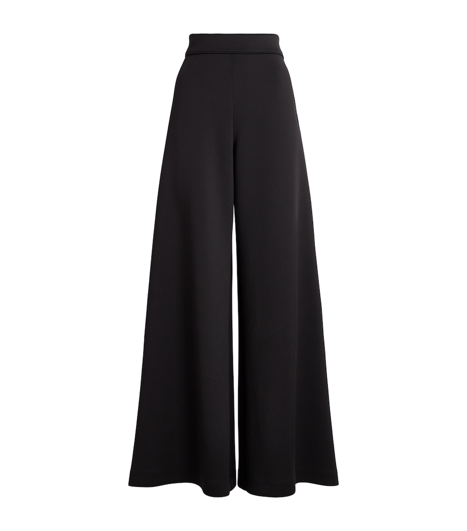 MM Womens Jersey Wide-Leg Trousers Black Image 1