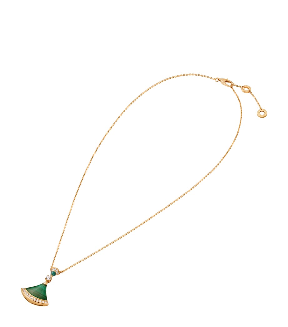 Yellow Gold, Diamond And Malachite Divas' Dream Necklace YELLOW GOLD Image 1