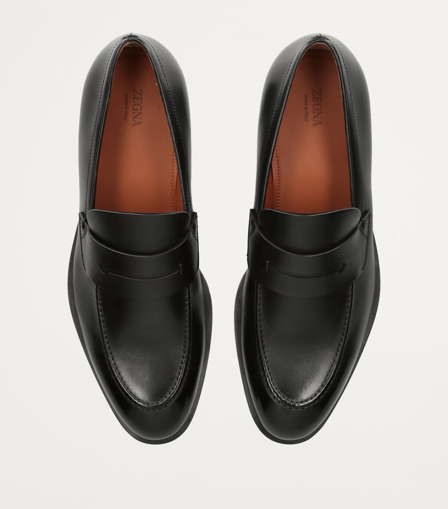 Leather L'Asola Loafers BLACK Image 4