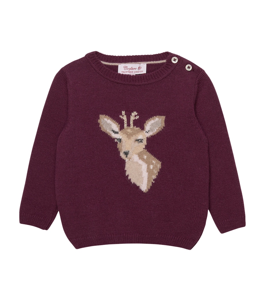 Wool-Blend Dasher Sweater (3-24 Months) CLARET Image 1