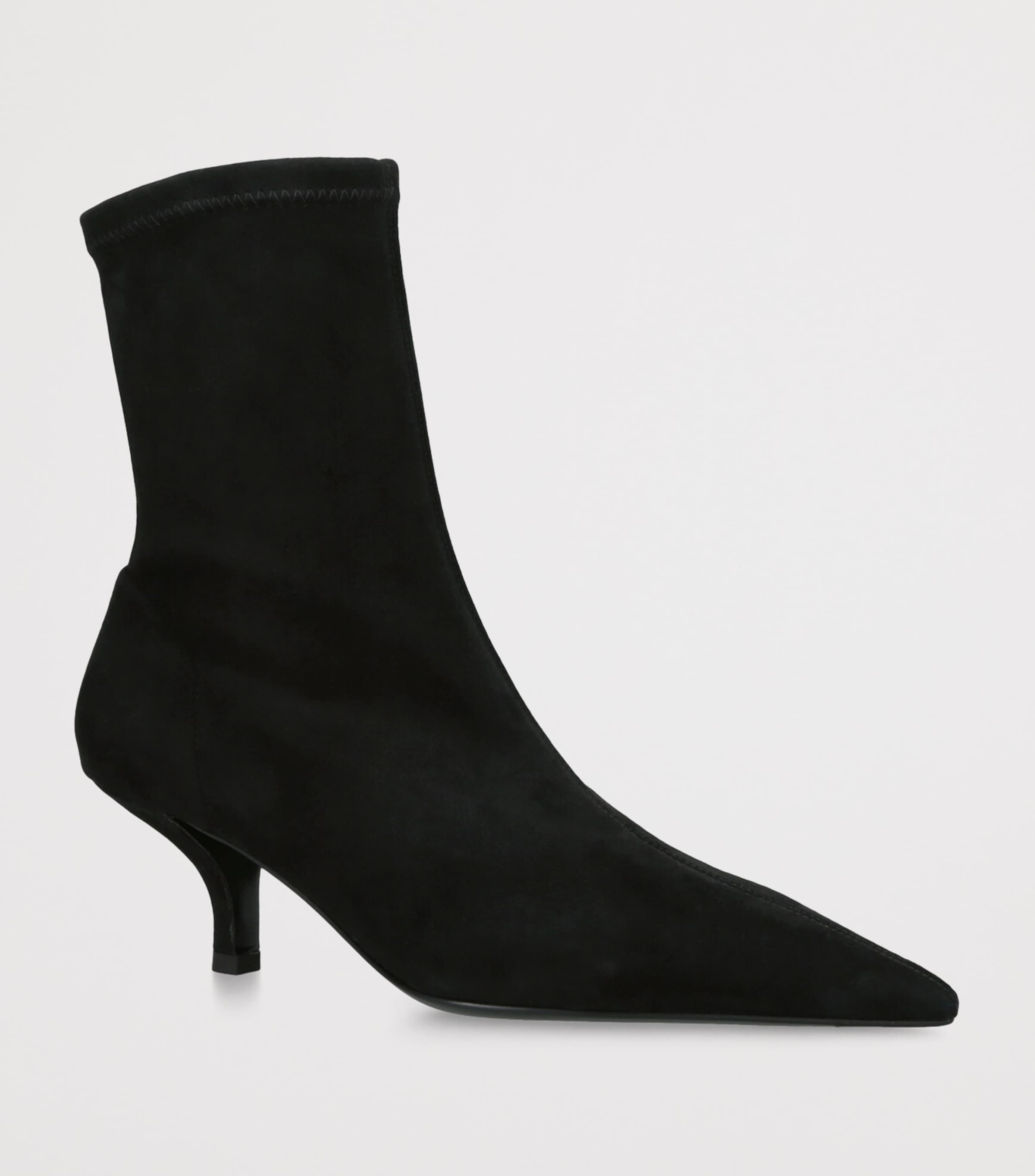 Suede Heeled Boots 55 BLACK Image 3