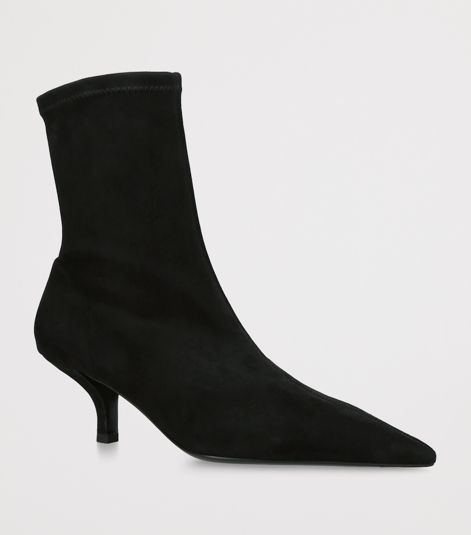 Suede Heeled Boots 55 BLACK Image 3