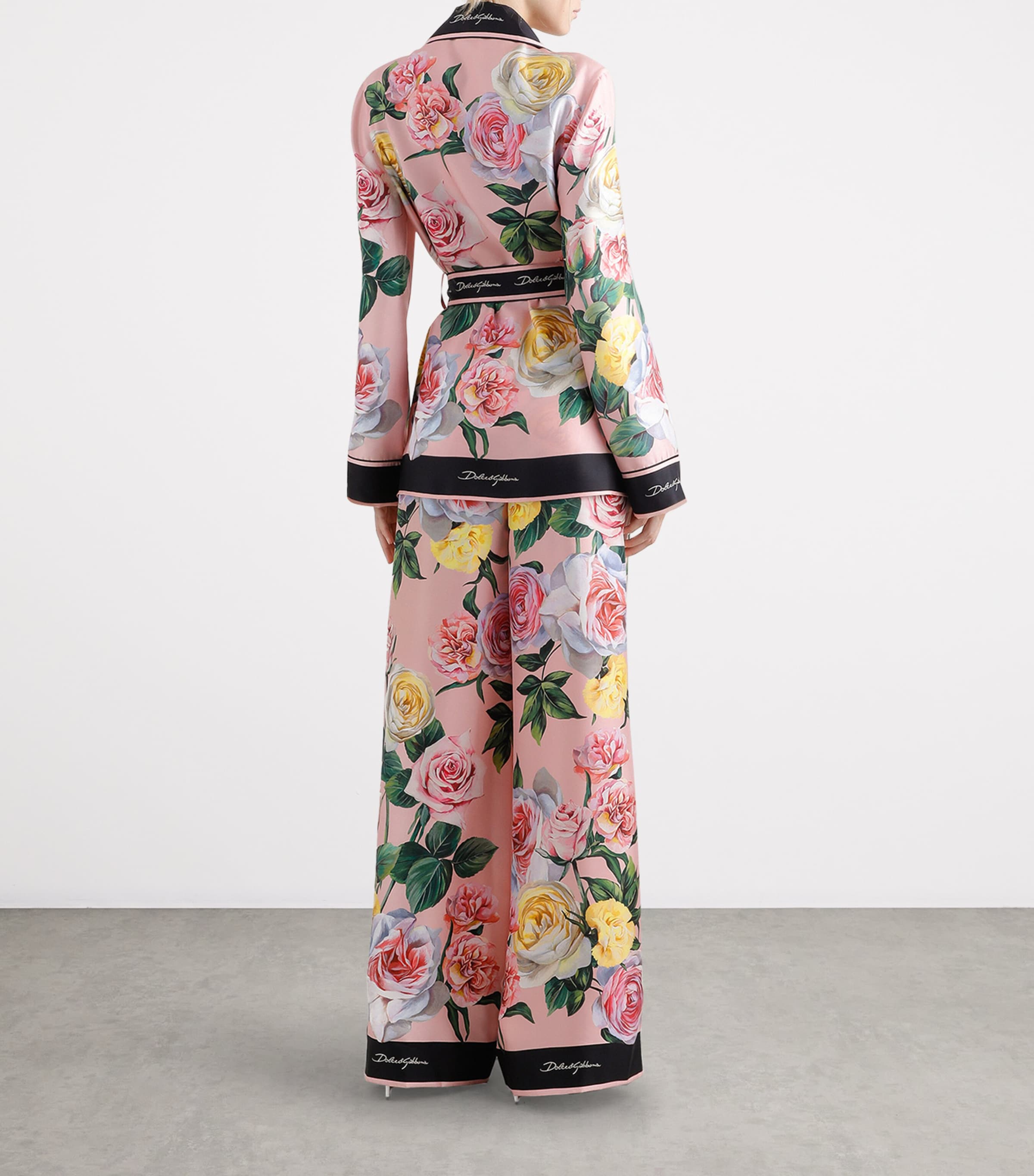 Silk Floral Wide-Leg Trousers HF5IY-PEONIE/ Image 2