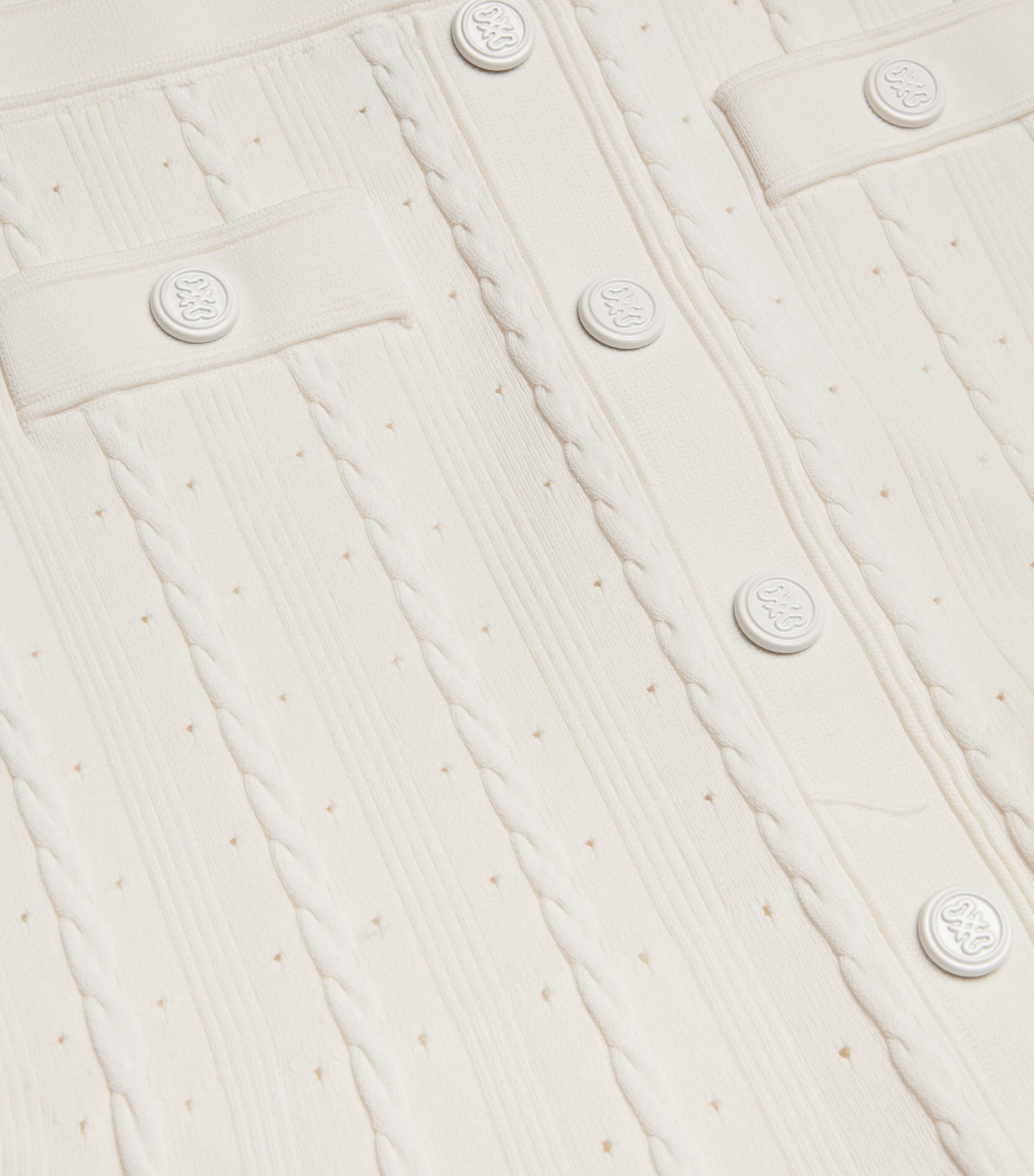 Pointelle-Knit Midi Skirt ECRU Image 5