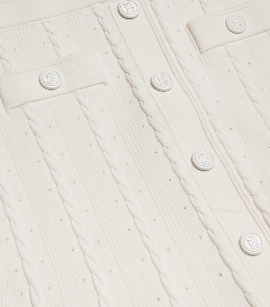 Pointelle-Knit Midi Skirt ECRU Image 5