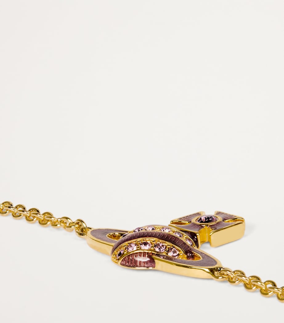 Vivienne Westwood Assita Relief Orb Bracelet Gold Violet Image 3