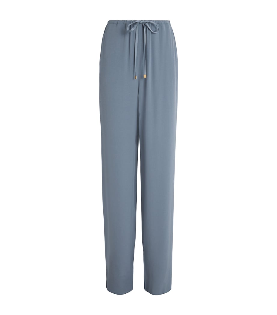 Agnona Womens Drawstring Wide-Leg Sweatpants Bl Drk Pwdr Image 1