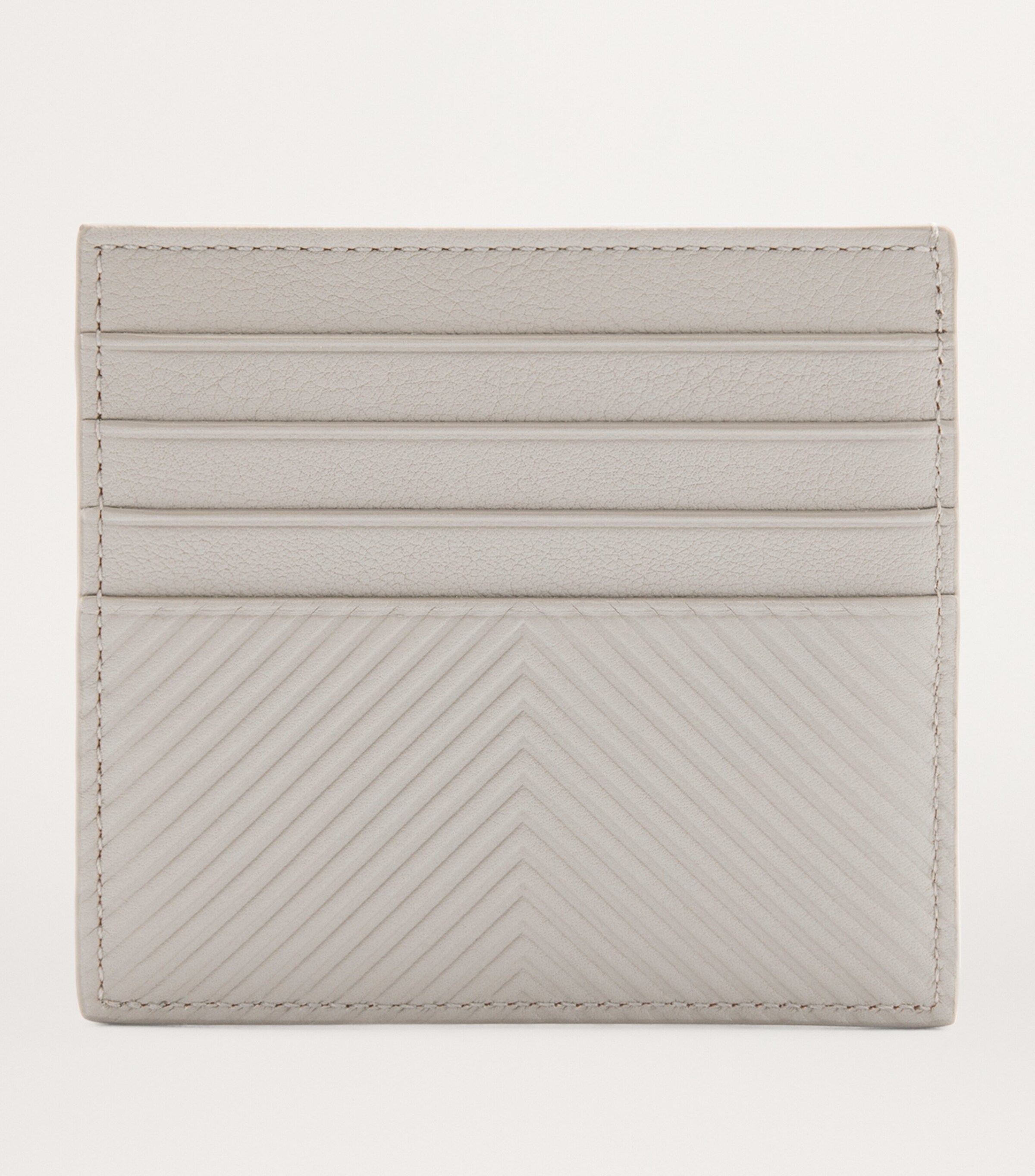 LOEWE Leather Open Card Holder Shell Grey Image 2