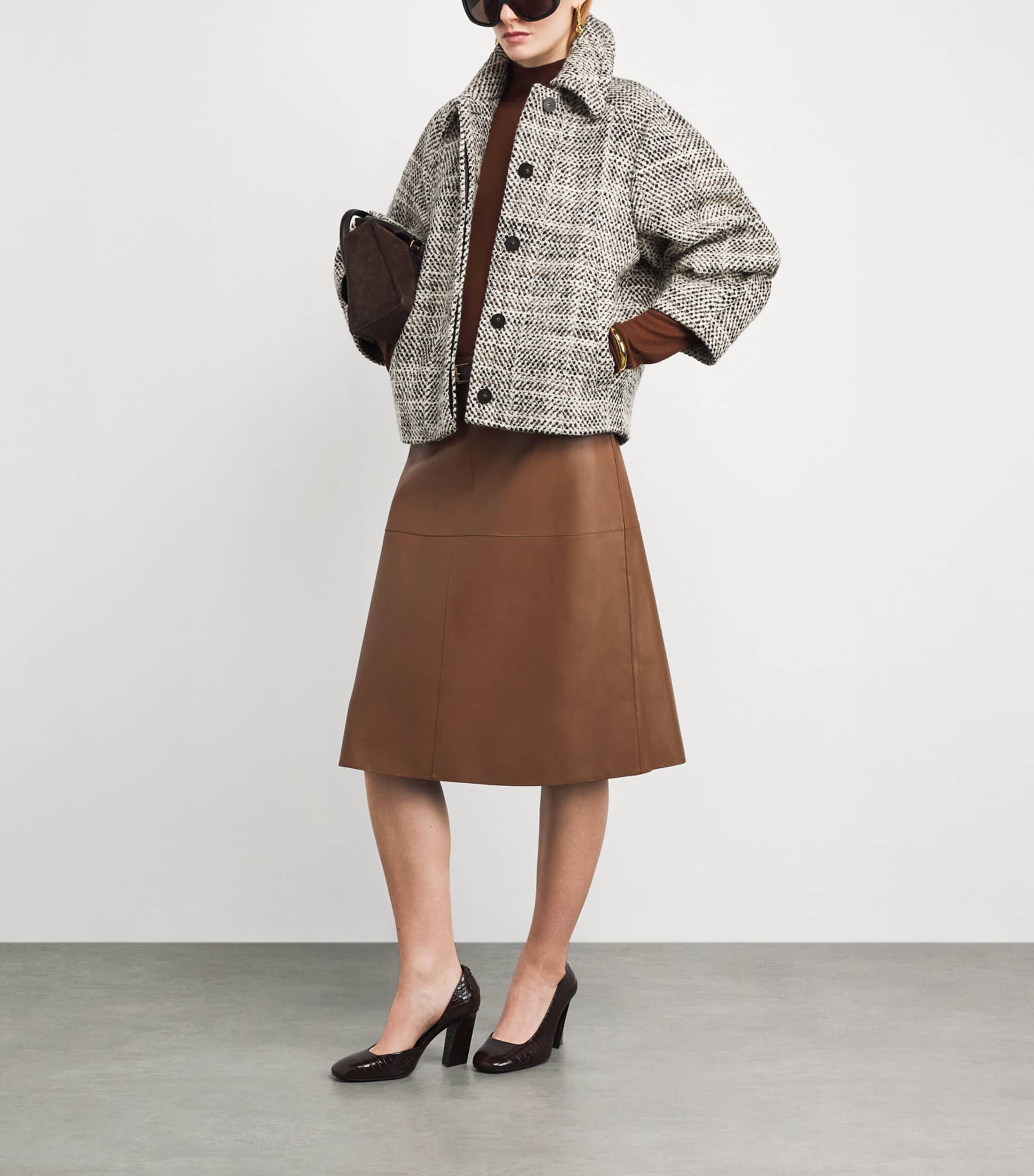 Nappa Leather Niven Skirt CINNAMON Image 2