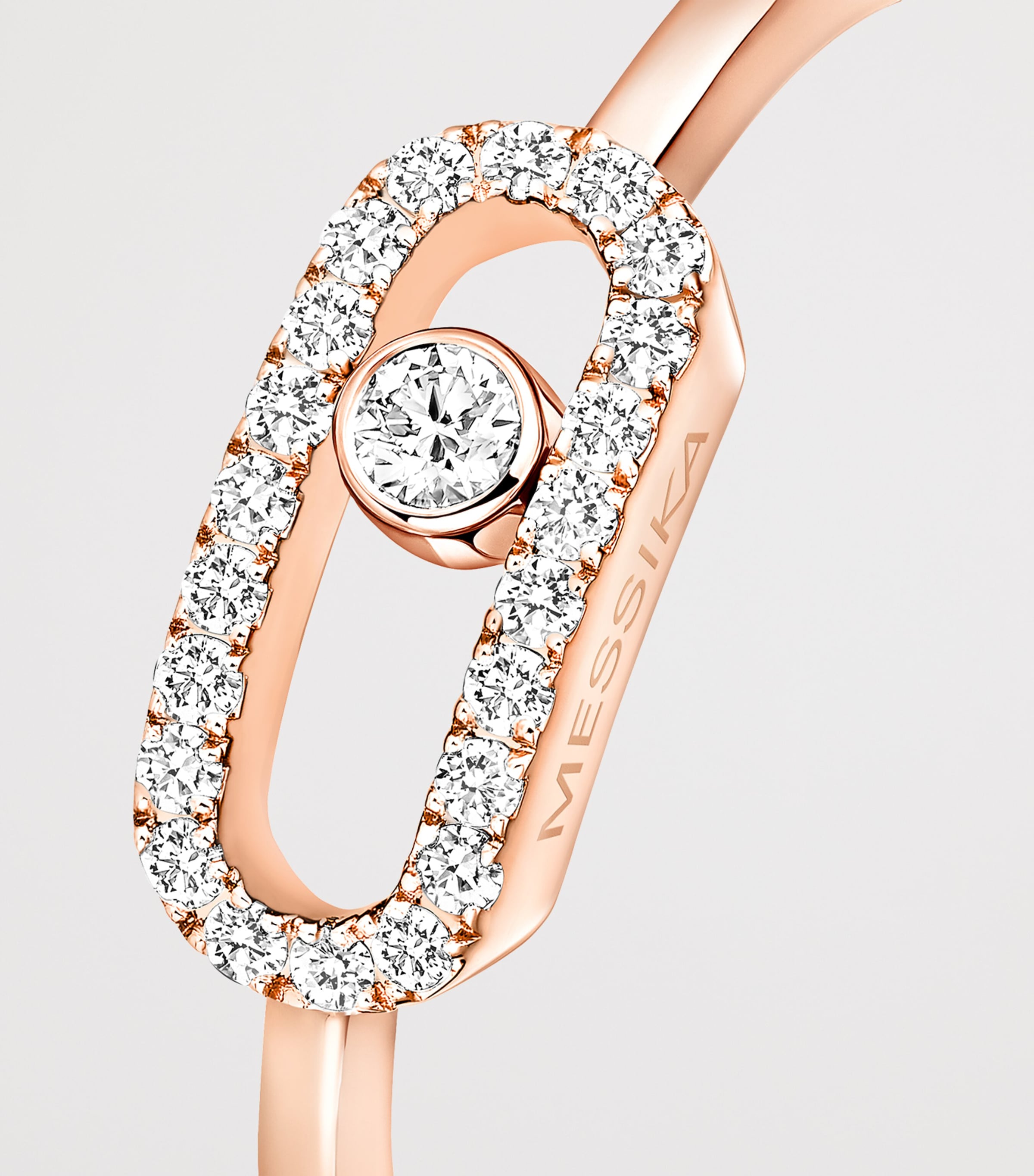 Messika Move Uno Pink Gold and Diamond Ring (0.09ct) Pink Gold Image 3