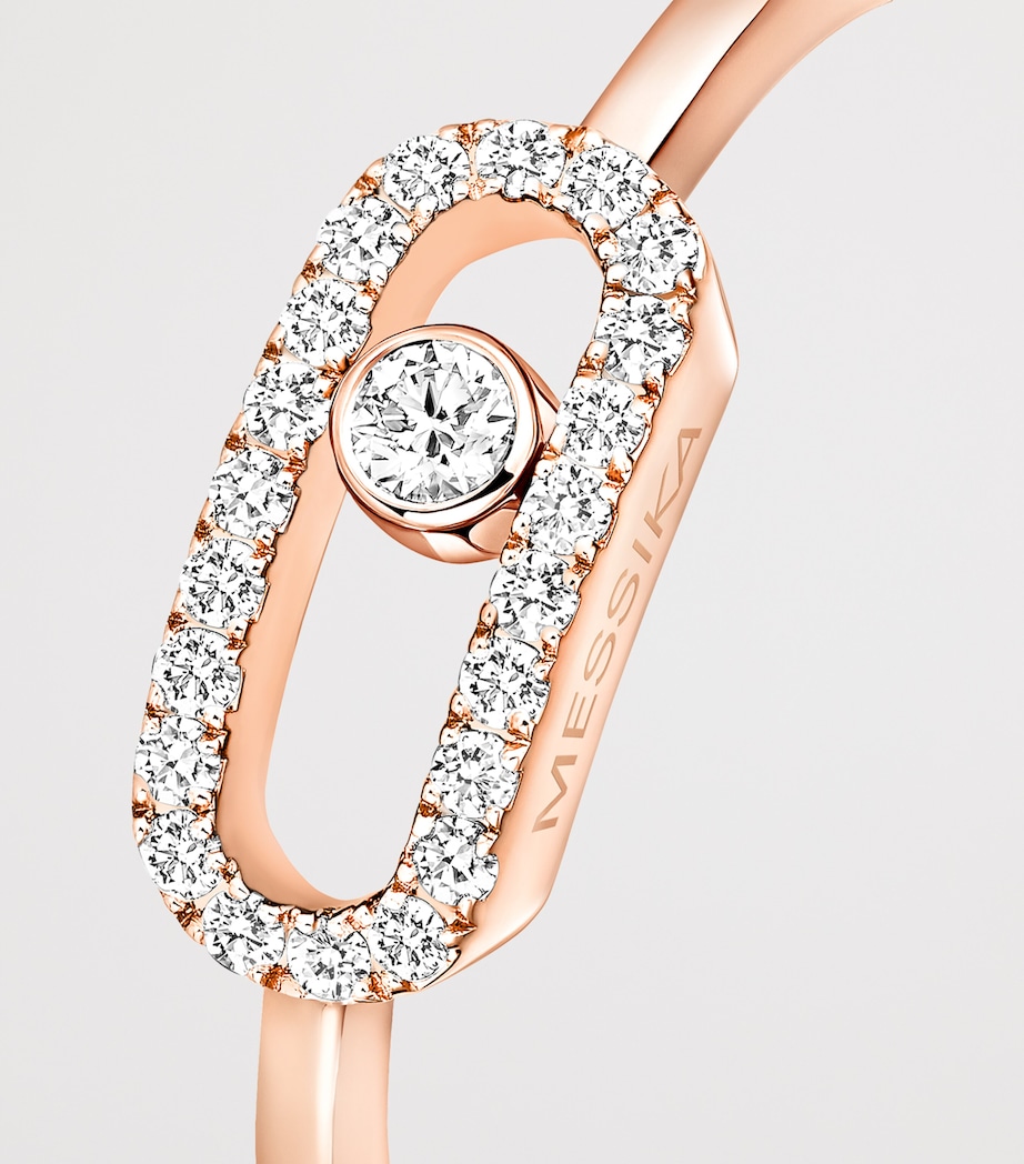 Messika Move Uno Pink Gold and Diamond Ring (0.09ct) Pink Gold Image 3