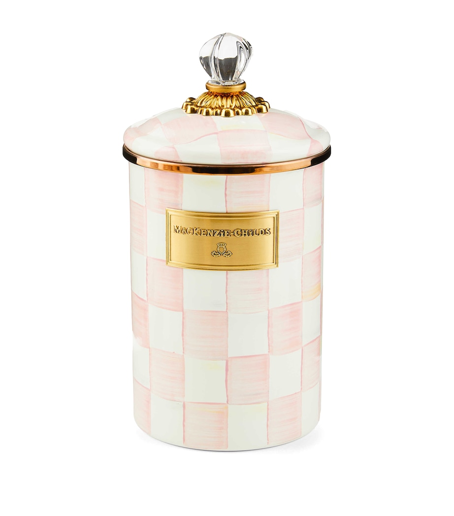 Large Rosy Check Canister (12cm) PINK Image 1