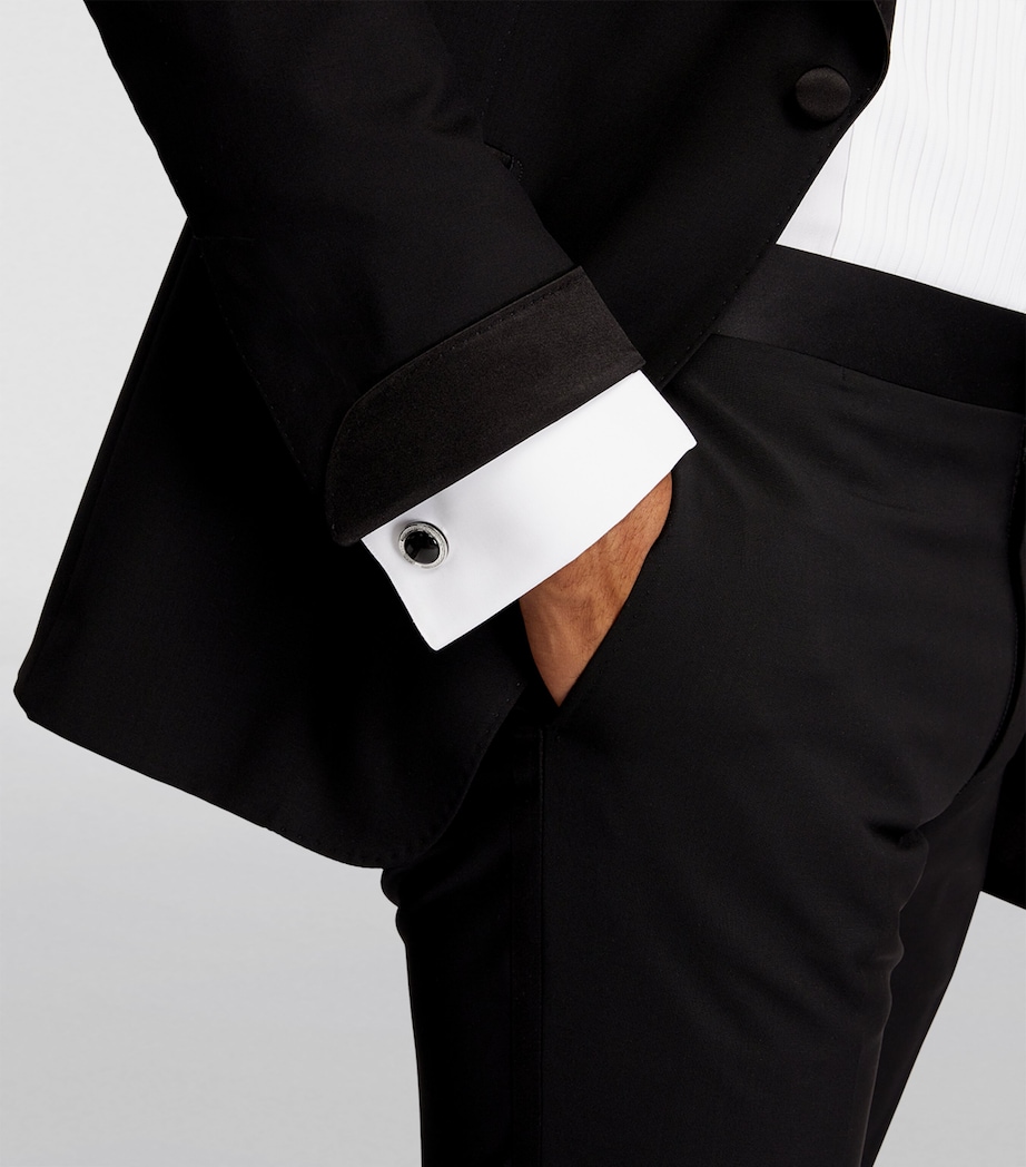 Sterling Silver and Onyx Cufflinks BLACK Image 4