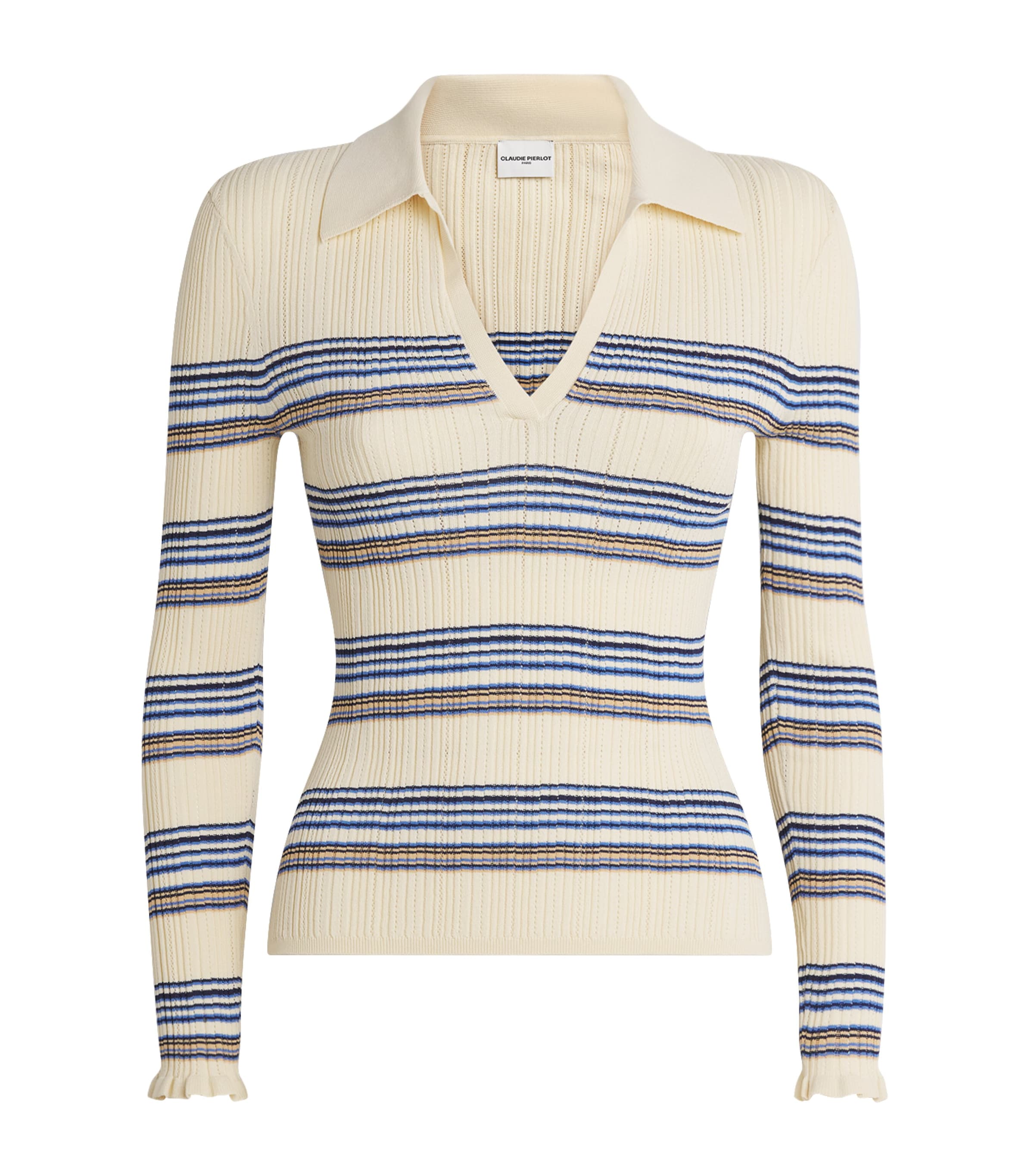 Stripe Polo Top MULTICOLORED Image 1