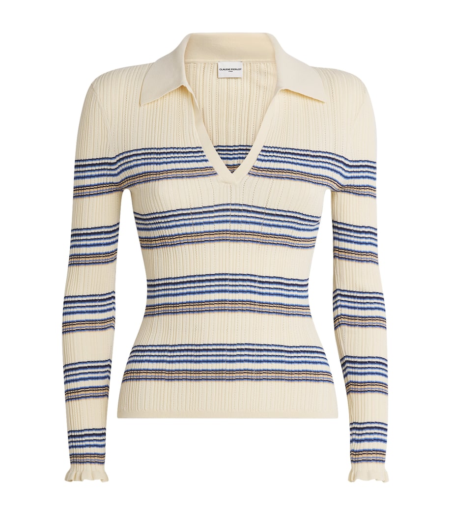 Stripe Polo Top MULTICOLORED Image 1