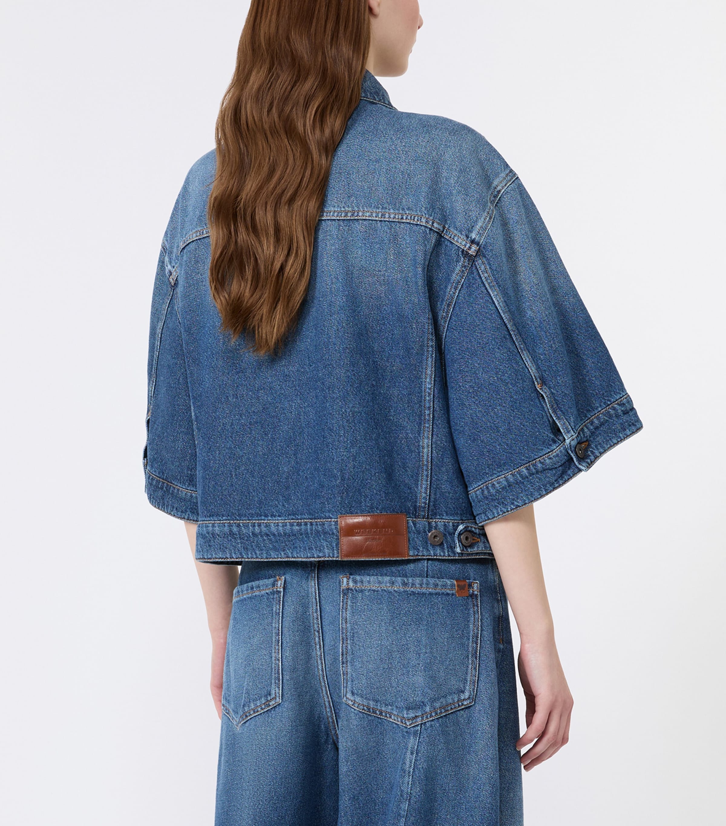 Weekend Max Mara Womens Structured Denim Shirt Navy Image 3