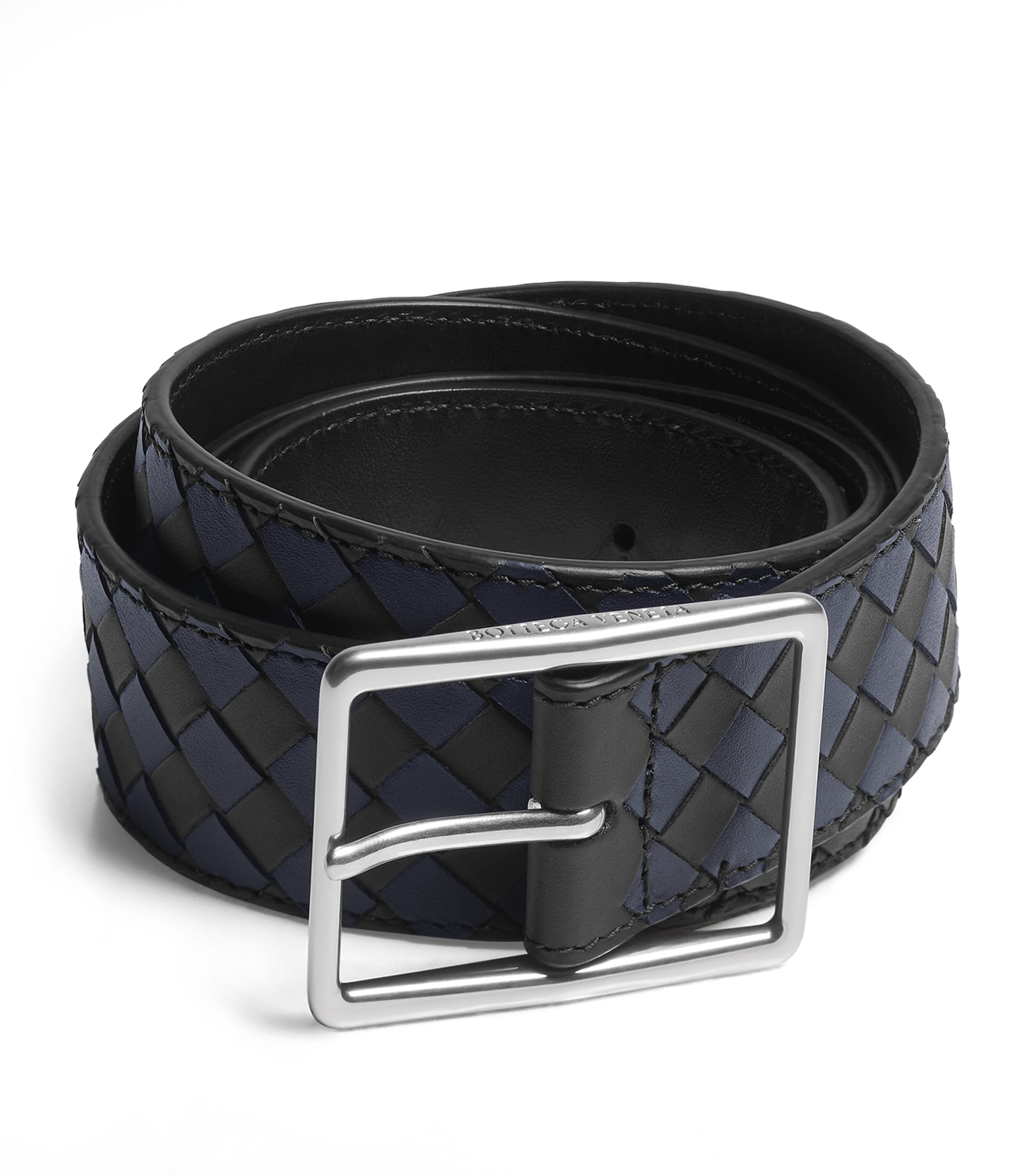 Bottega Veneta Leather Intrecciato Piccolo Belt Image 1