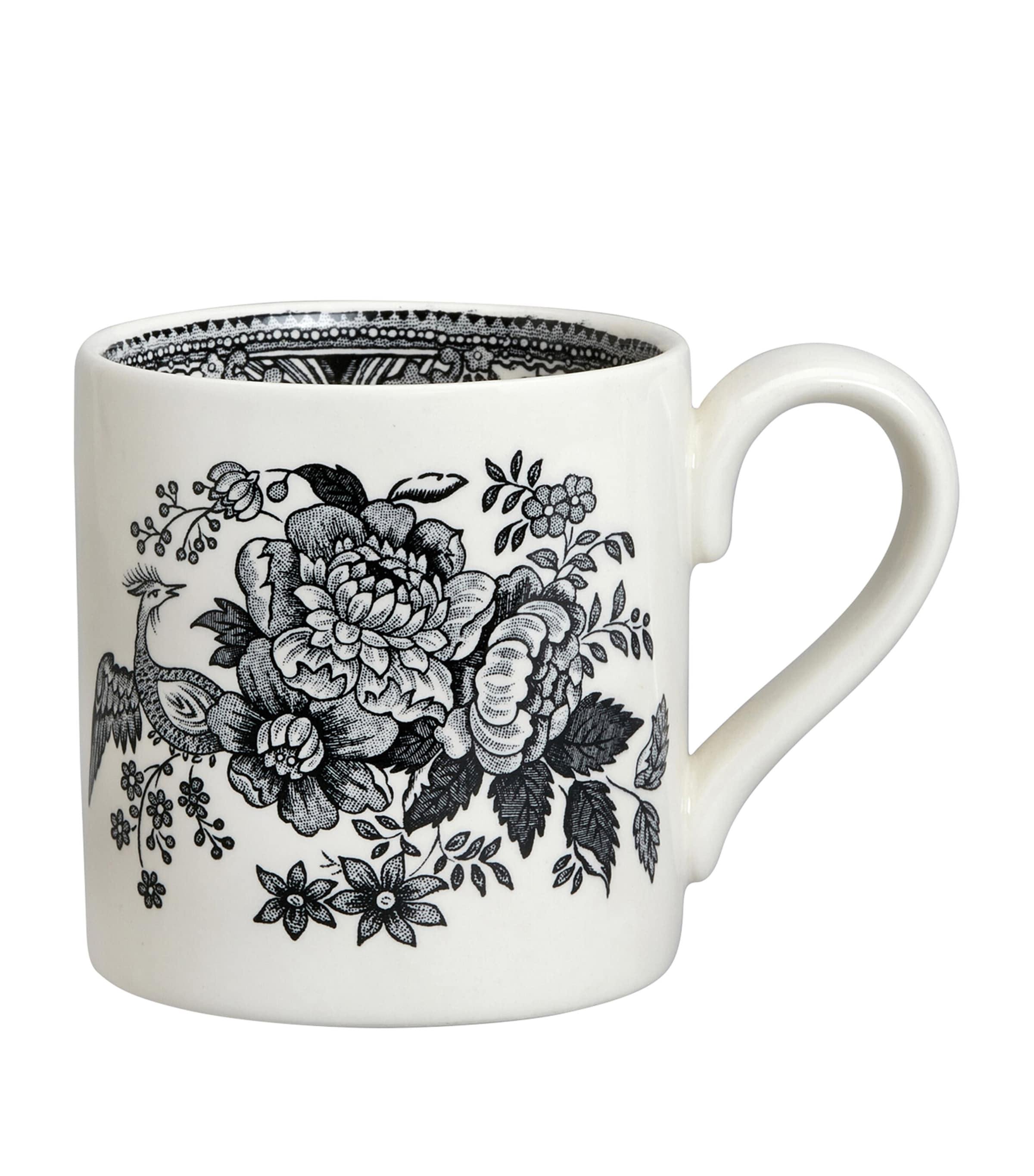 Burleigh Asiatic Pheasants Mug (248ml) Black & White Image 1