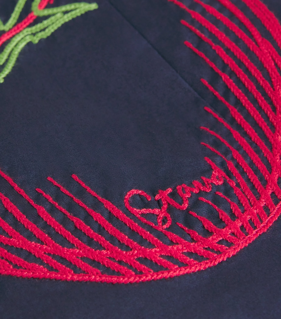 Tomato-Embroidered Wells Midi Dress NAVY ROMA NVYR Image 5