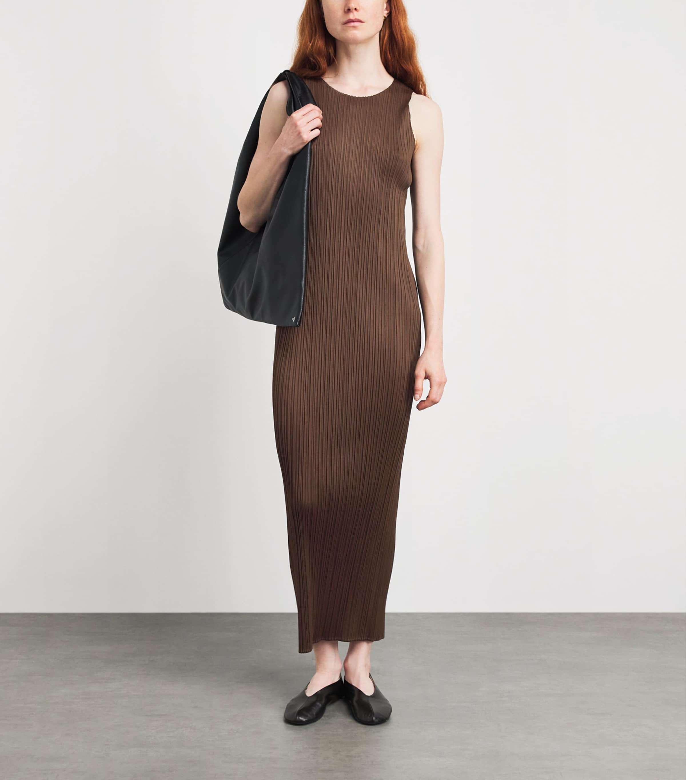 Pleats Please Issey Miyake Womens New Colorful Basics Maxi Dress Image 2