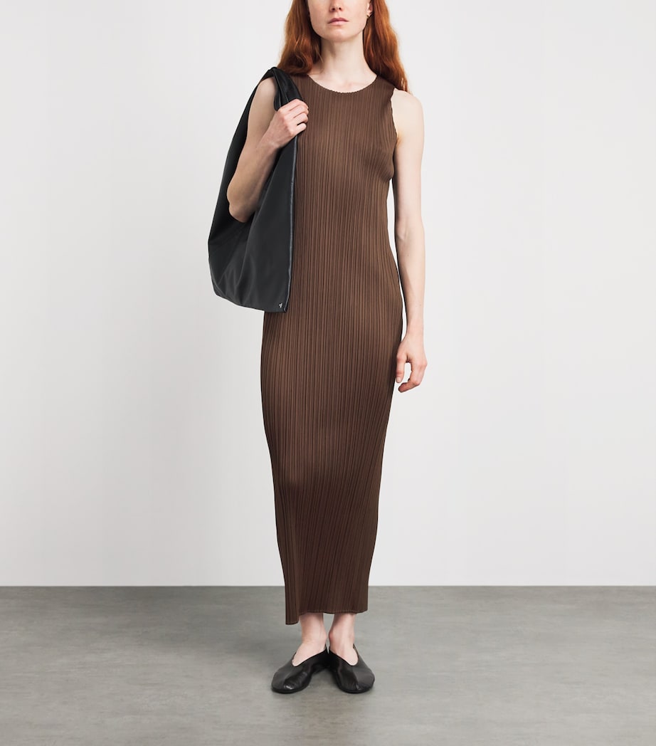 Pleats Please Issey Miyake Womens New Colorful Basics Maxi Dress Image 2