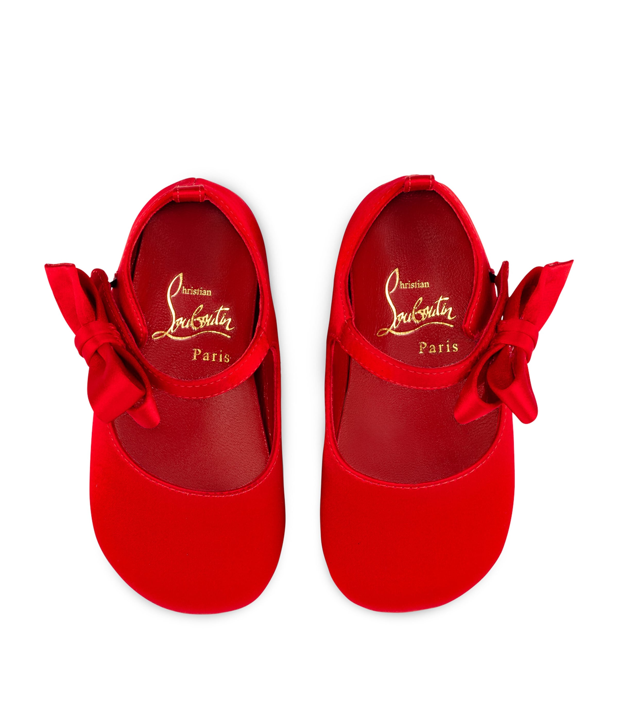 Christian Louboutin Kids Lou Babe Satin Ballet Shoes Harrods US