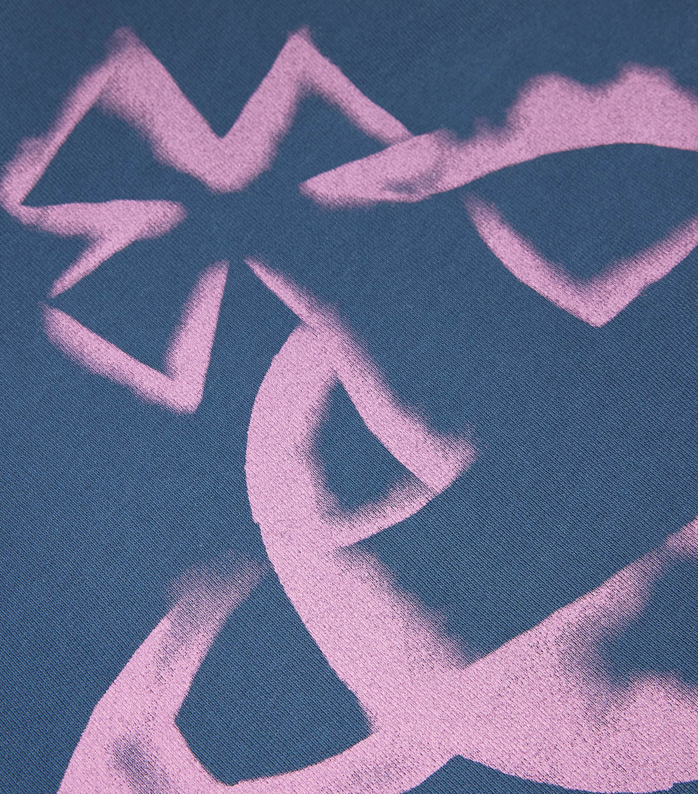 Vivienne Westwood Mens Cotton Stencil Orb Sweatshirt Dark Denim Image 5