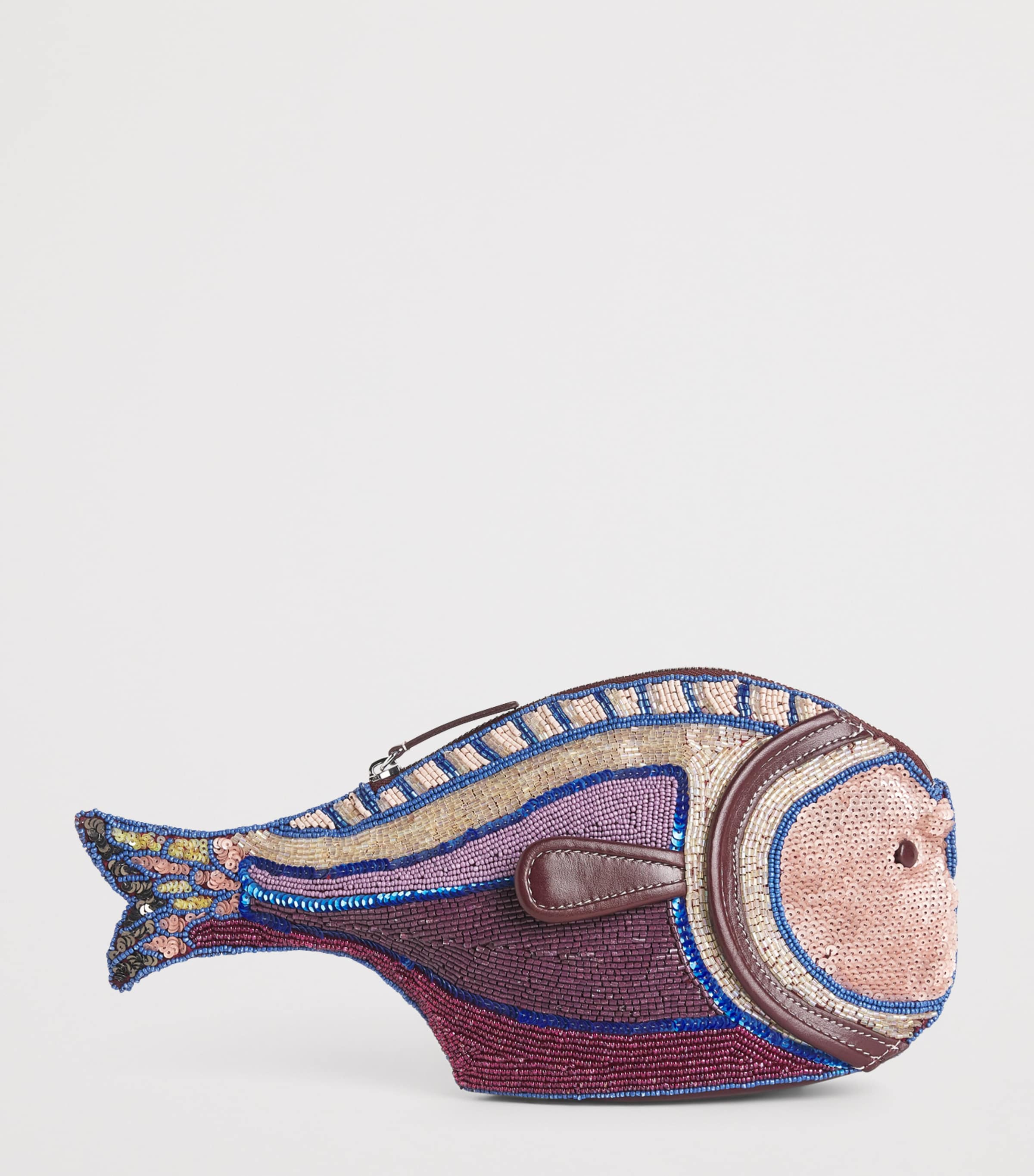 STAUD Beaded Pesce Clutch Bag Ultr Ultraviolet Image 3