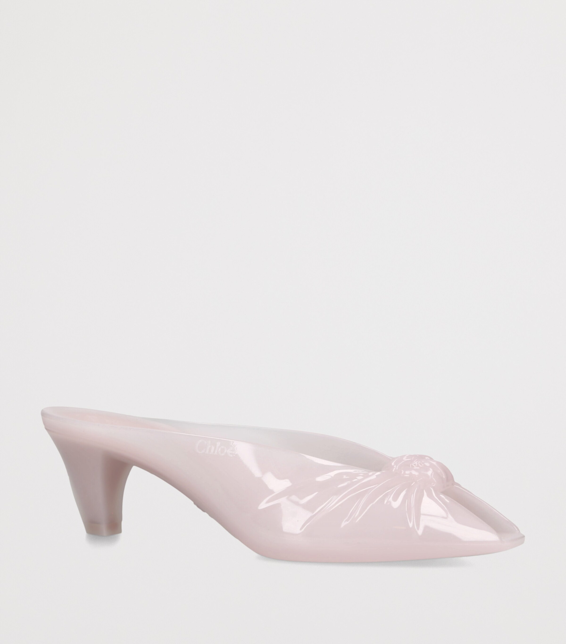Chloé Jelly Heeled Mules 30 Pale Pink Image 3