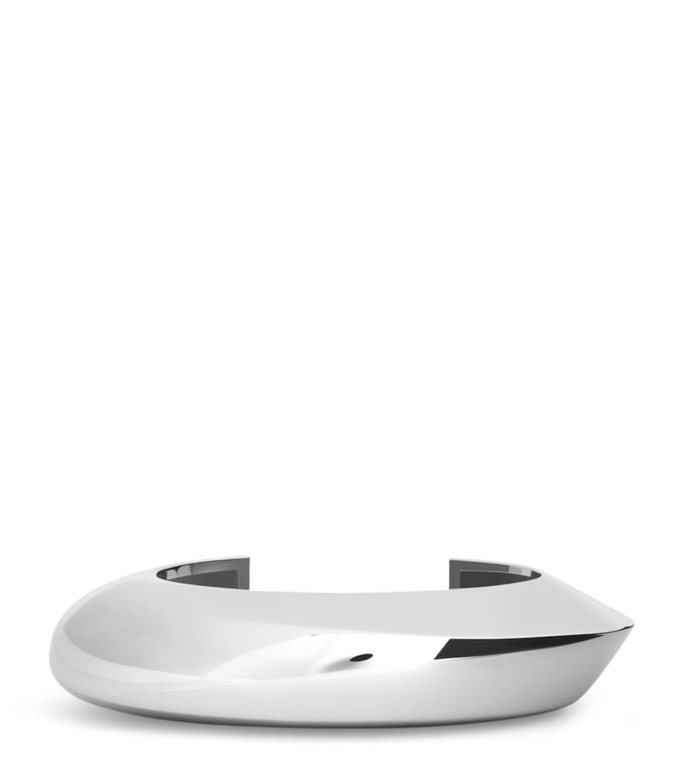 Alaïa Small Edge Cuff Bracelet White Silver