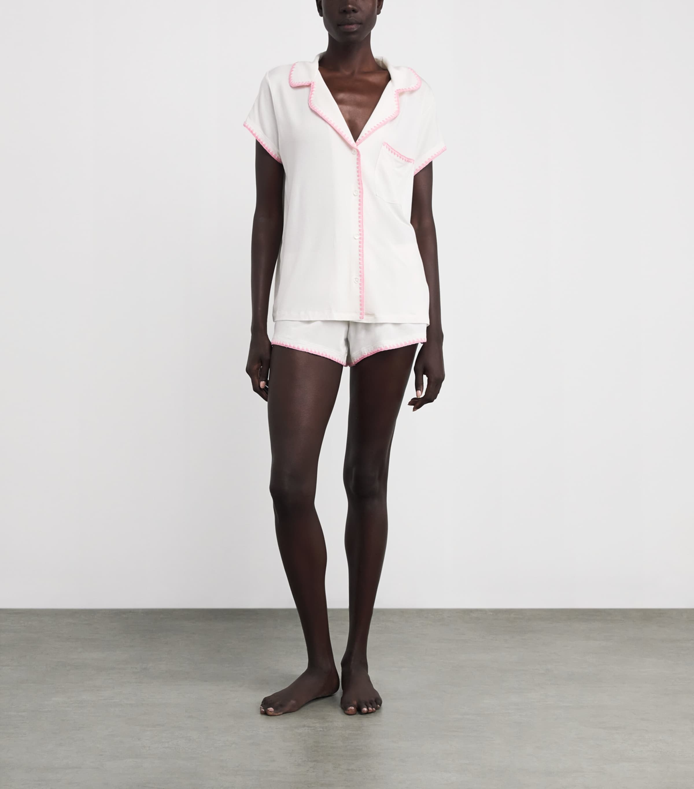 Valentines Day Camisole Frida Pyjama Set IVORY/PINK NECT Image 2