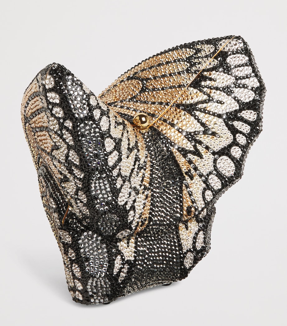 Judith Leiber Embellished Butterfly Clutch Bag Champagne Jet Multi Image 3