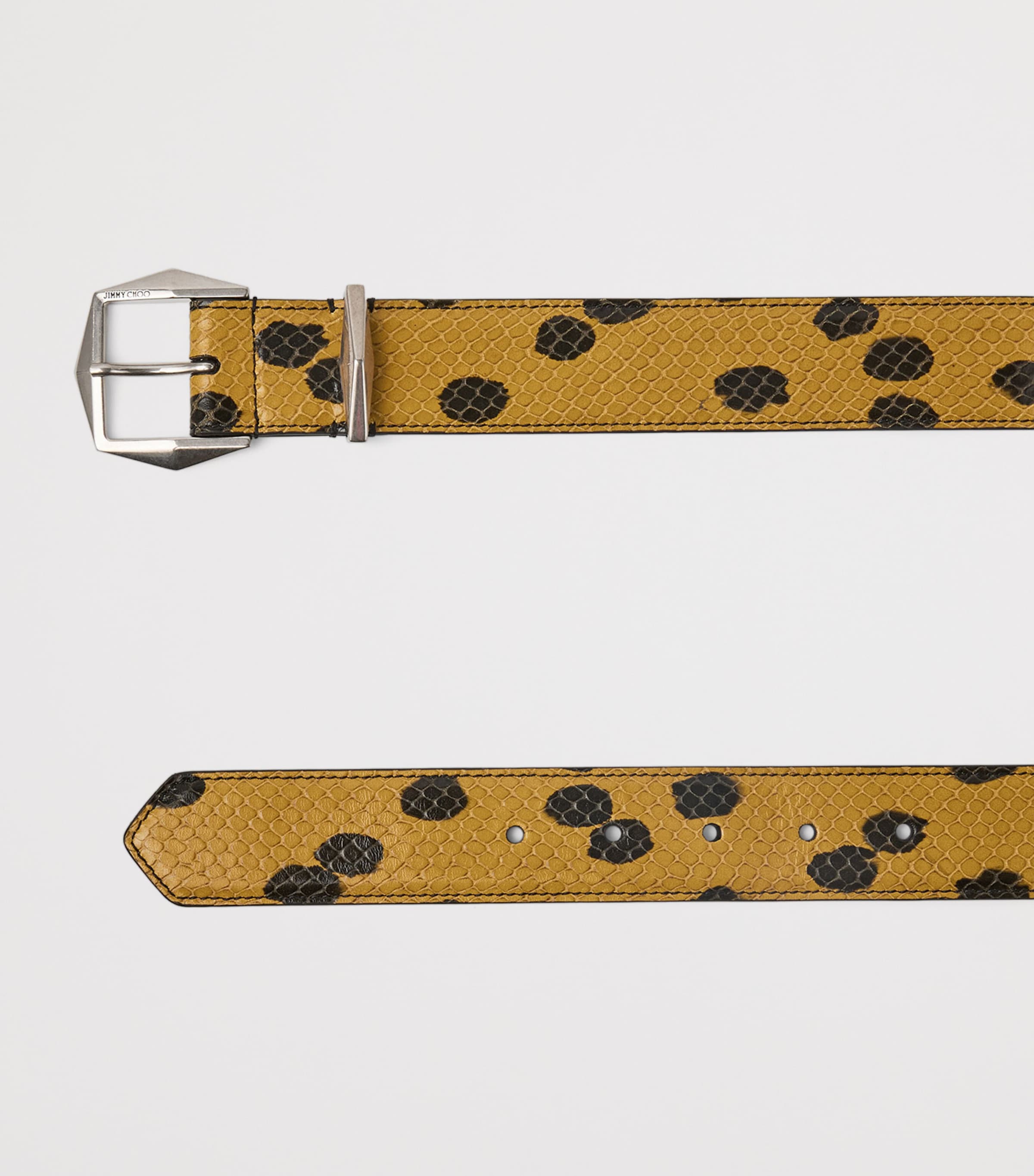 Jimmy Choo Diamond Leather Belt Cigar/black/antique Image 4