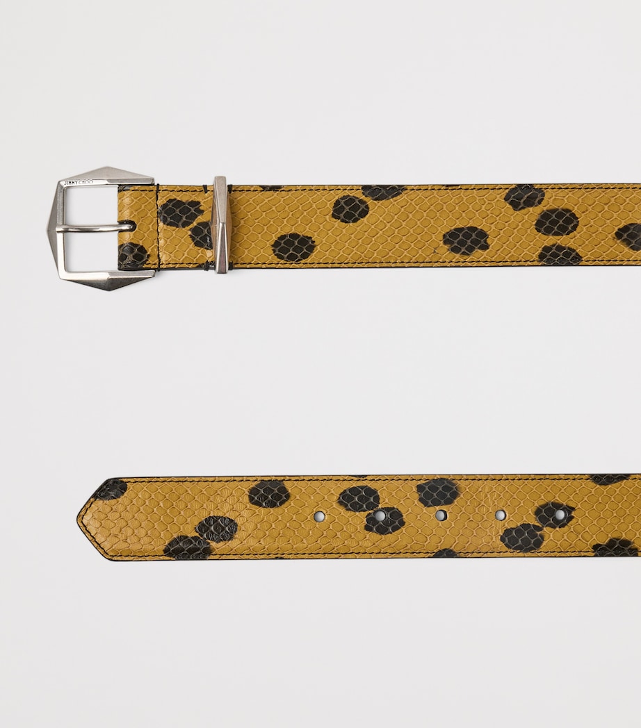 Jimmy Choo Diamond Leather Belt Cigar/black/antique Image 4
