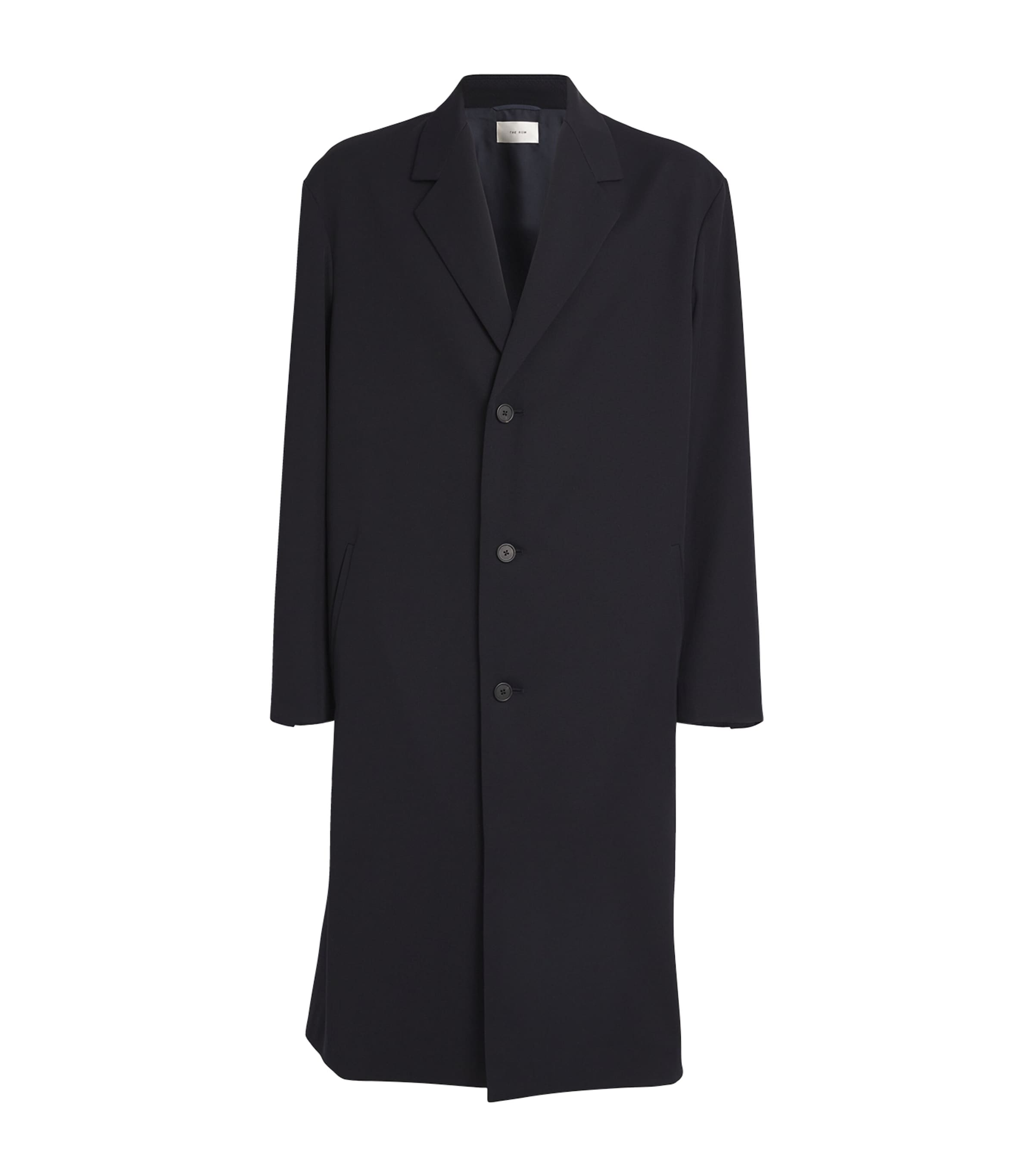 Shop The Row Argo Virgin Wool Coat In Navy