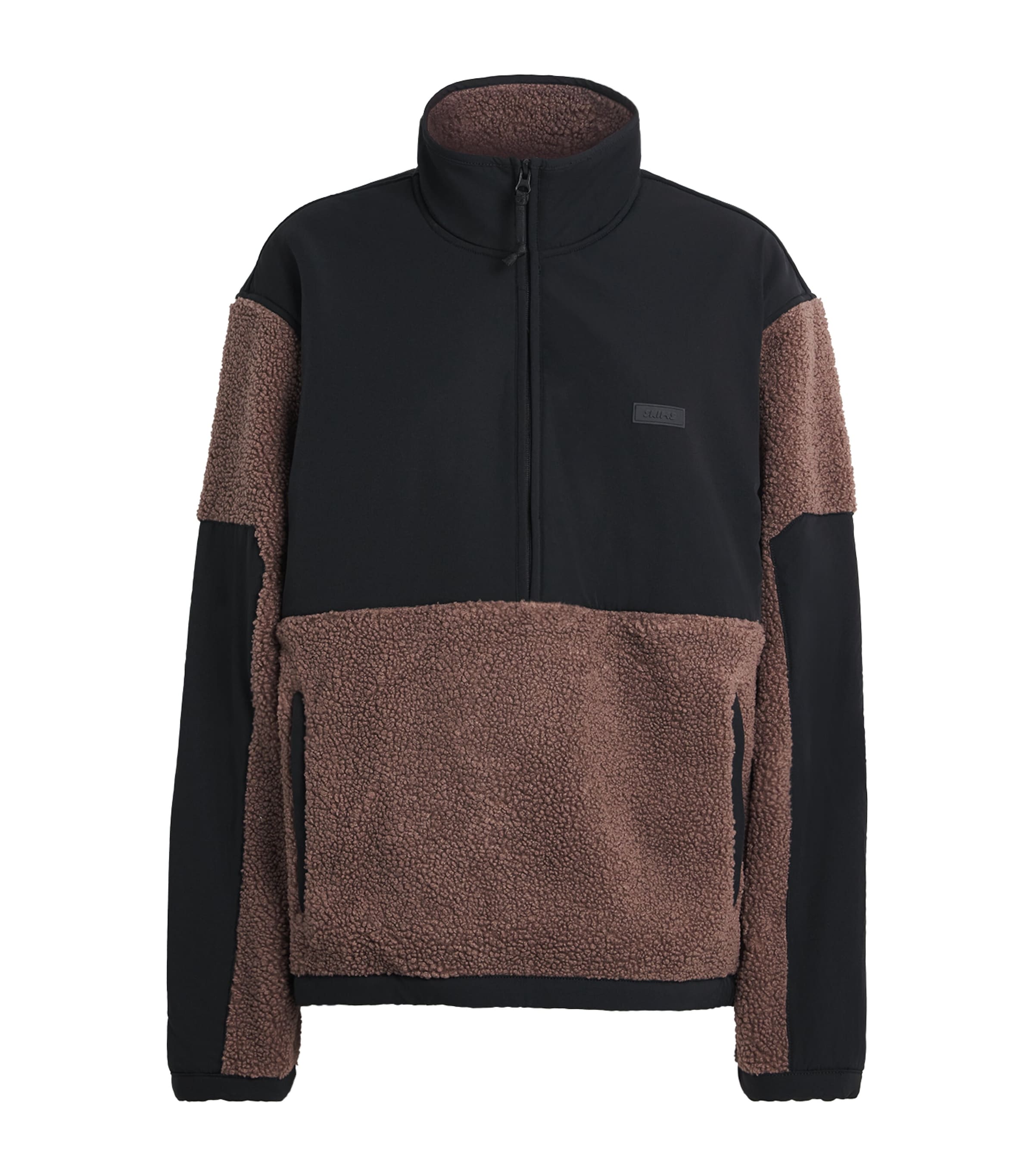 Skims Teddy Oversized Quarter-zip Sweater In Brown