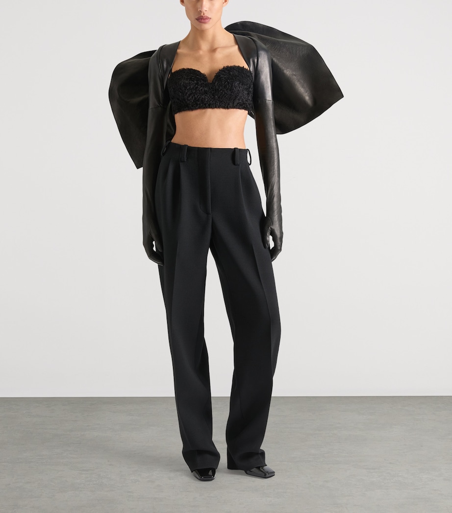 Mohair-Blend Bra Top BLACK Image 2