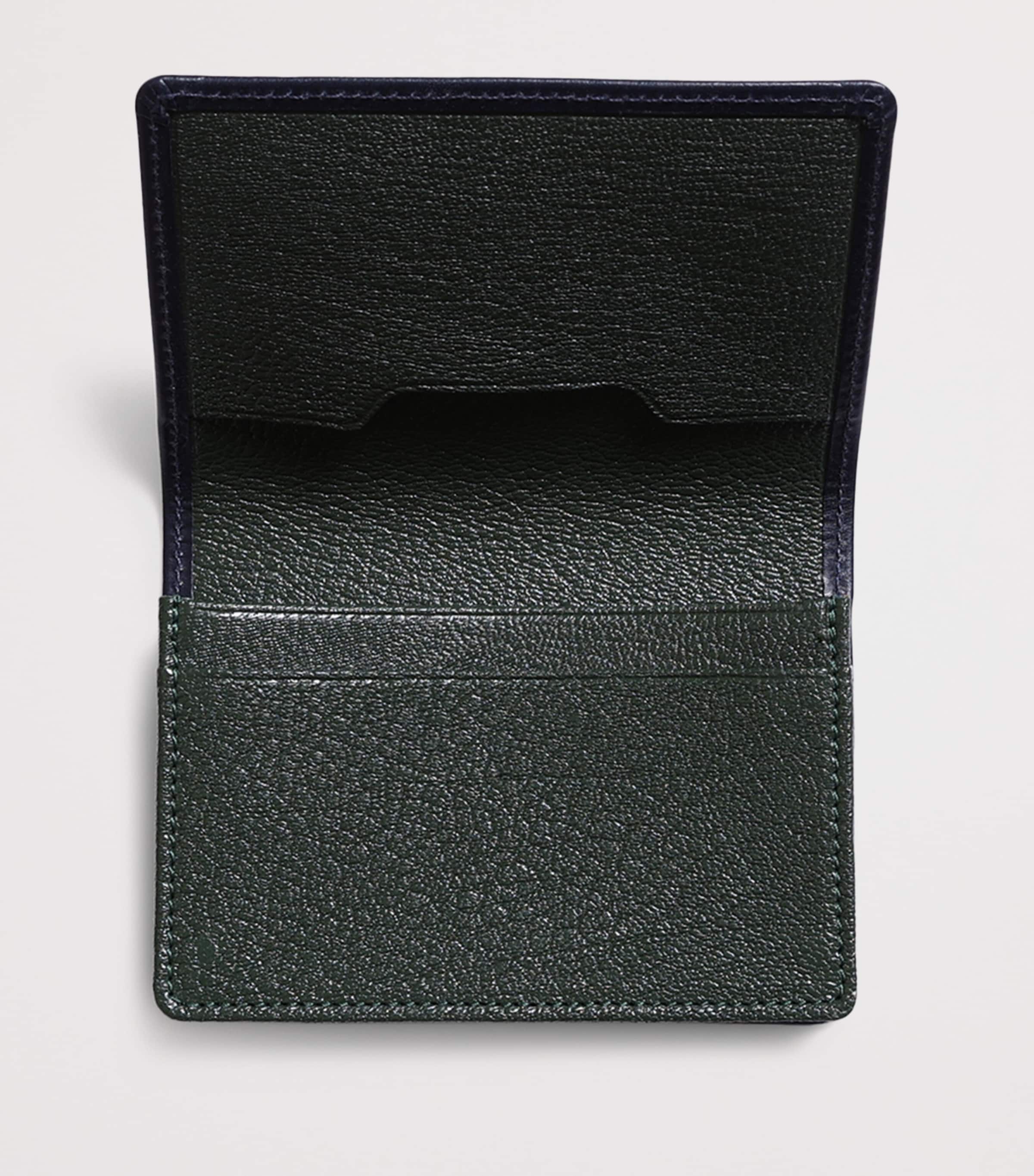 Leather Business Card Case NAVY/NAVY Image 3