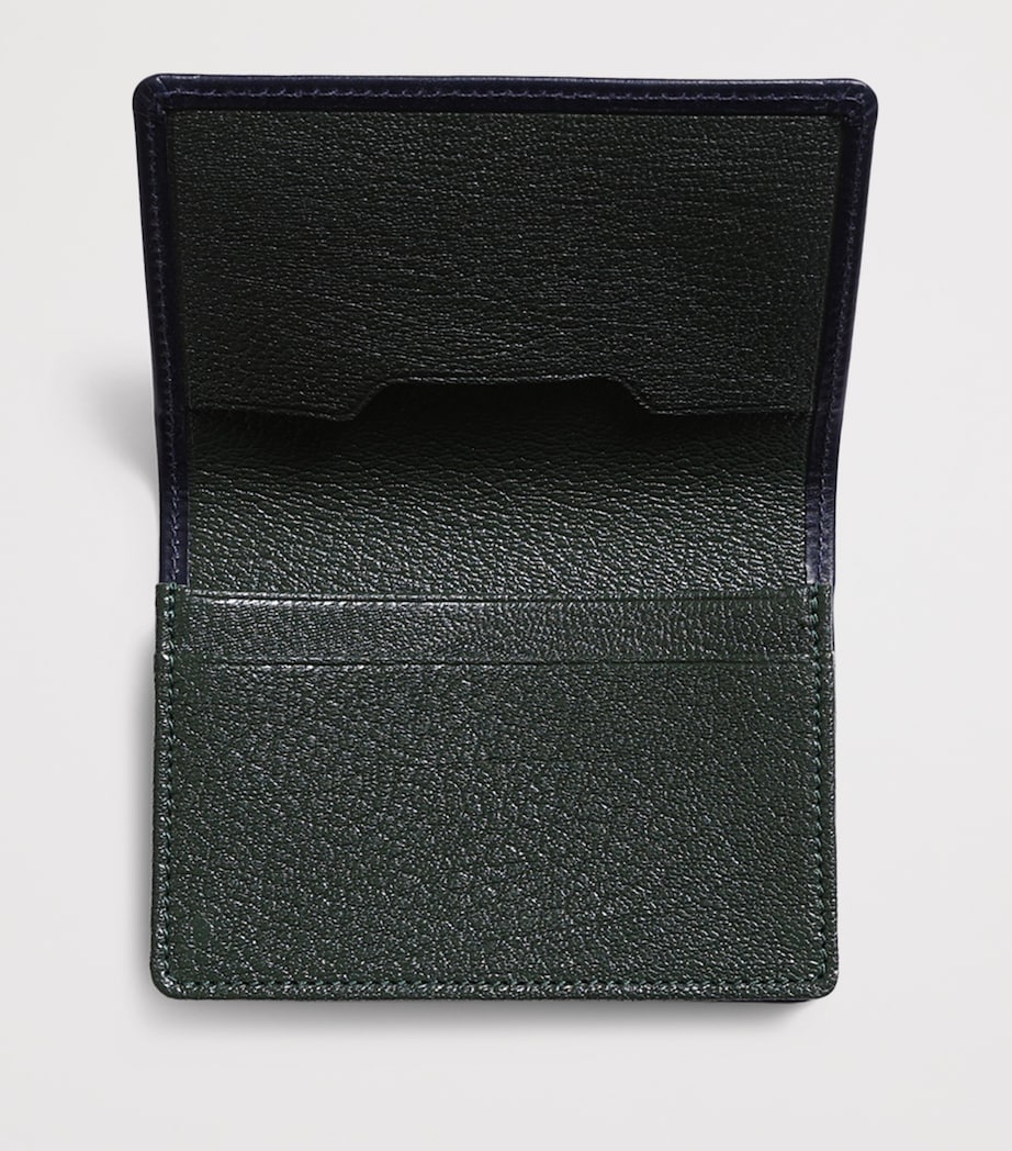 Leather Business Card Case NAVY/NAVY Image 3