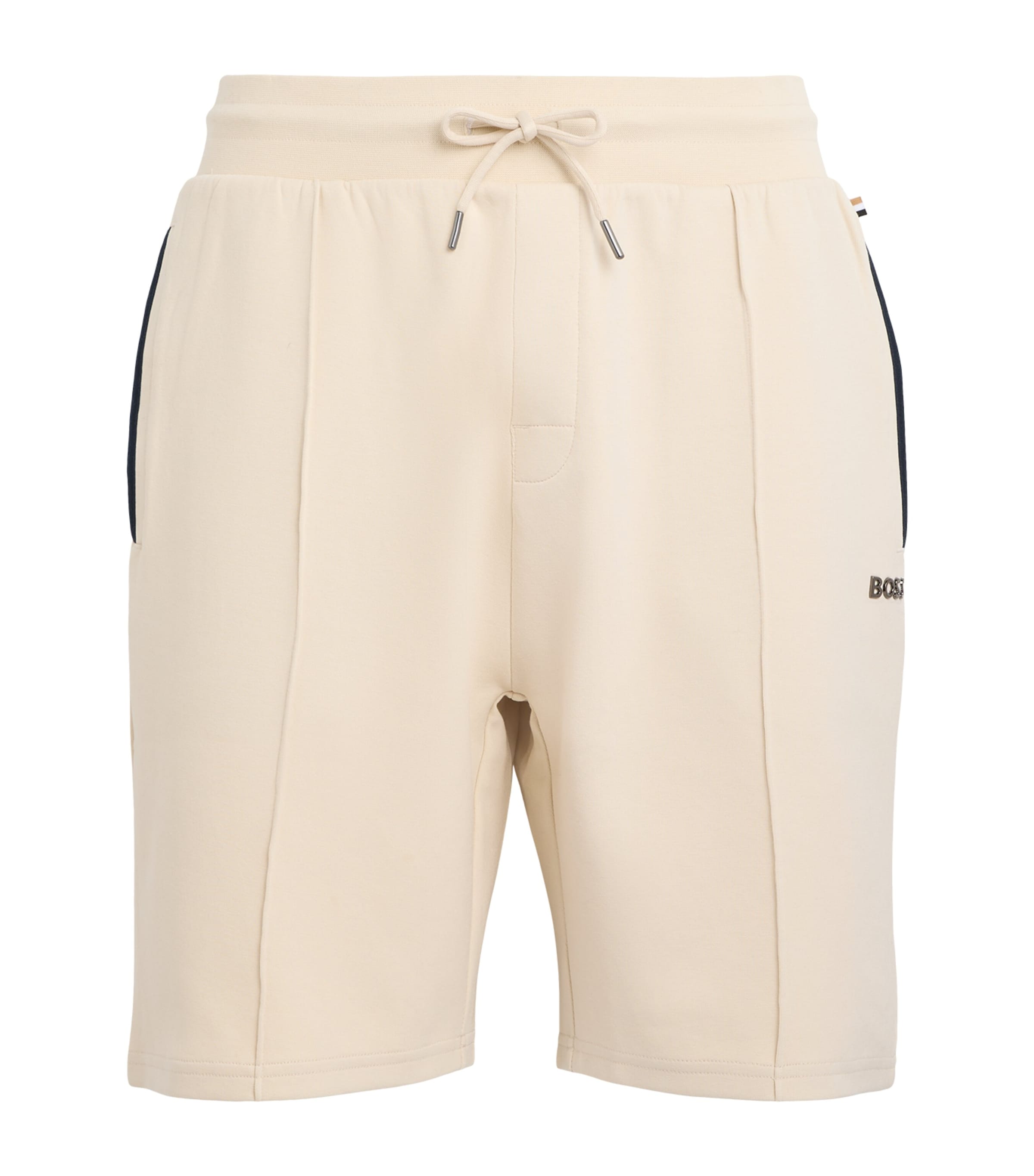 BOSS Mens Sense Sweatshorts Open White Image 1